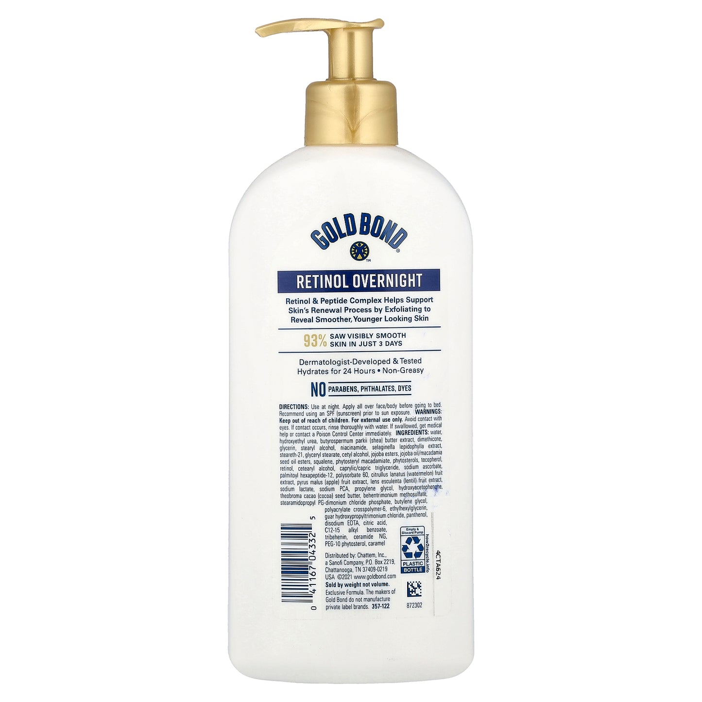 Gold Bond, Age Renew®, Retinol Overnight, Body & Face Lotion, 13 oz (368 g)