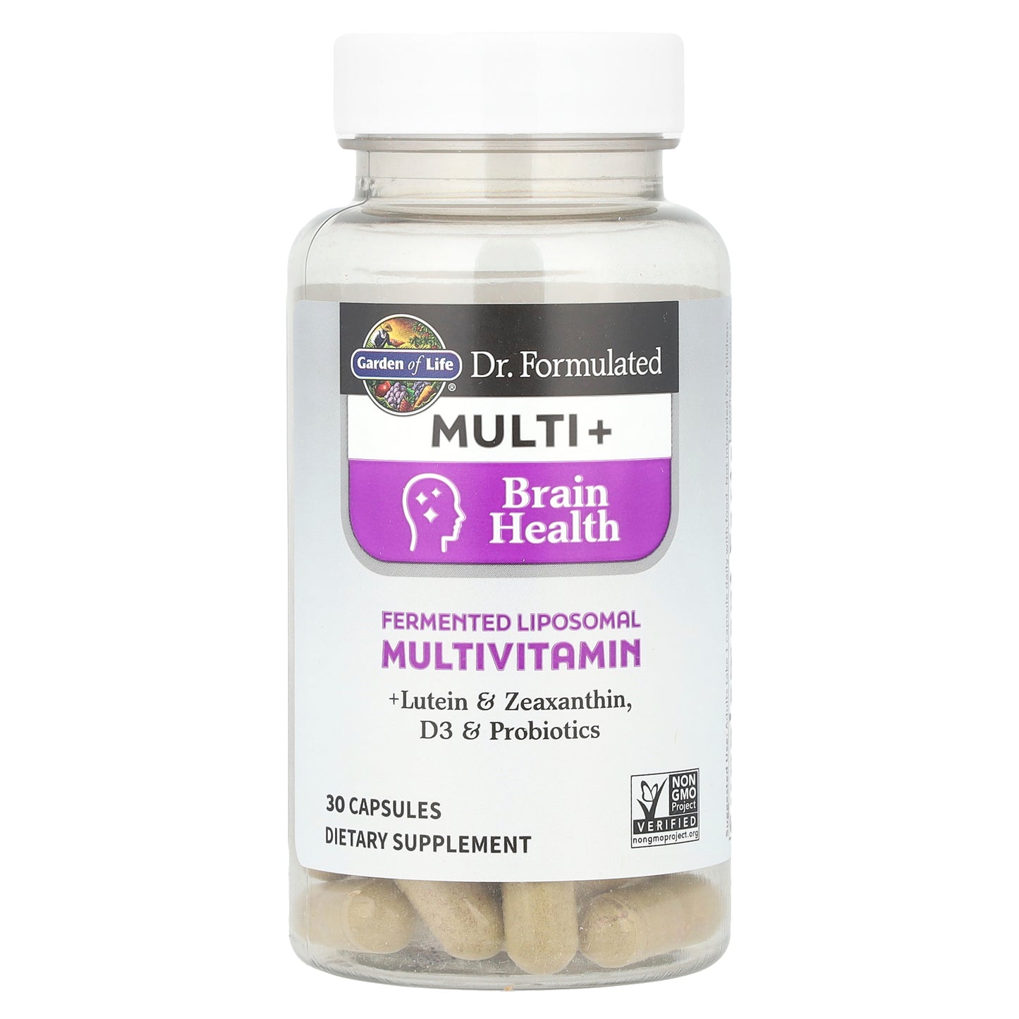 Garden of Life, Dr. Formulated Multi+, Brain Health, 30 Capsules