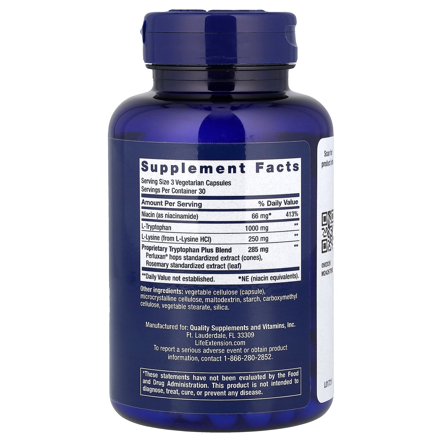 Life Extension, Optimized Tryptophan Plus, 90 Vegetarian Capsules