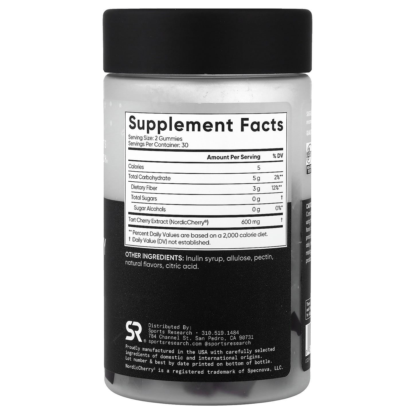 Sports Research, Tart Cherry Gummies, Sugar-Free, 60 Gummies (300 mg per Gummy)