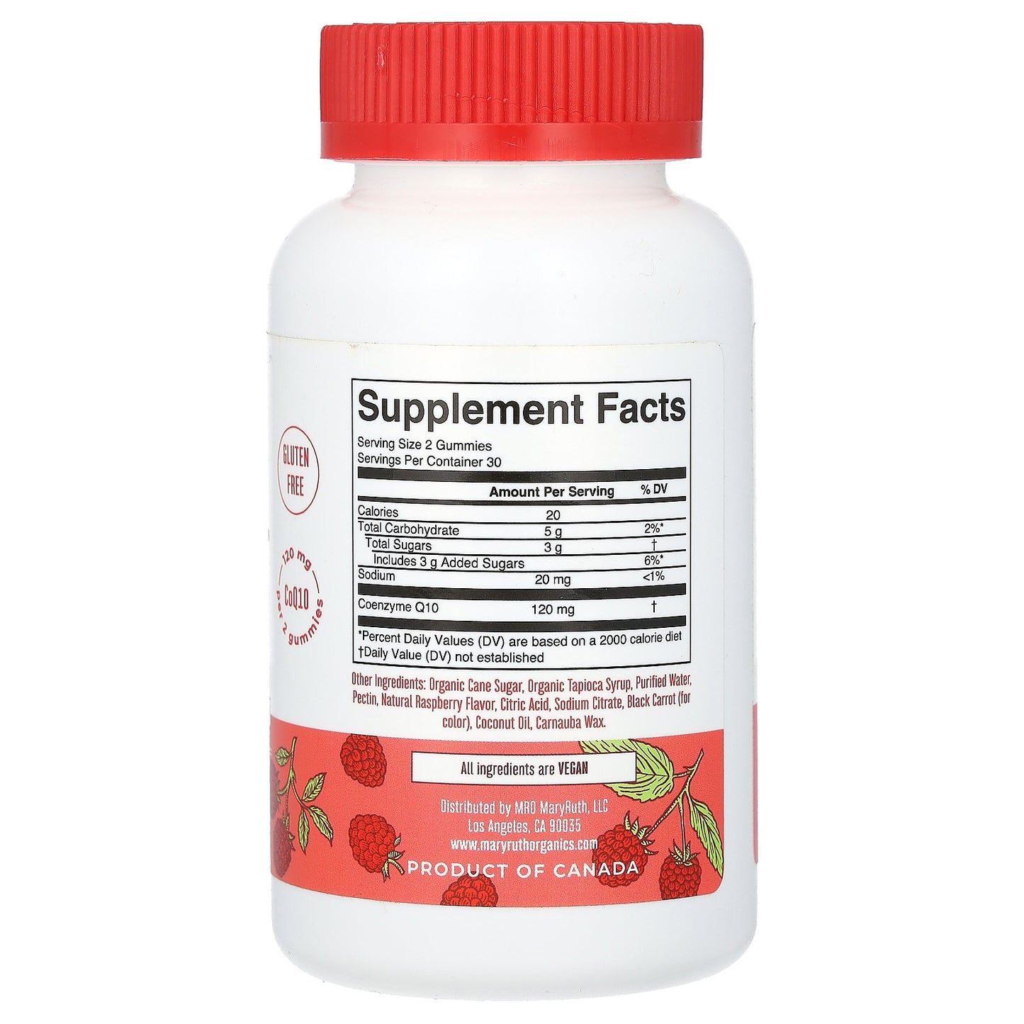 MaryRuth's, CoQ10 Gummies, Raspberry, 60 Gummies (60 mg per Gummy)