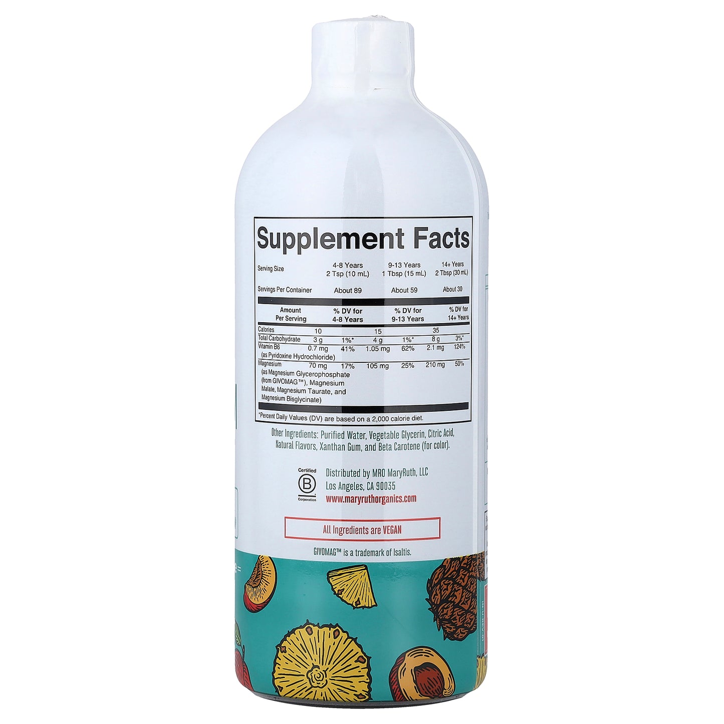 MaryRuth's, Liquid Magnesium Blend, Pineapple Nectarine, 30 fl oz (887 ml)