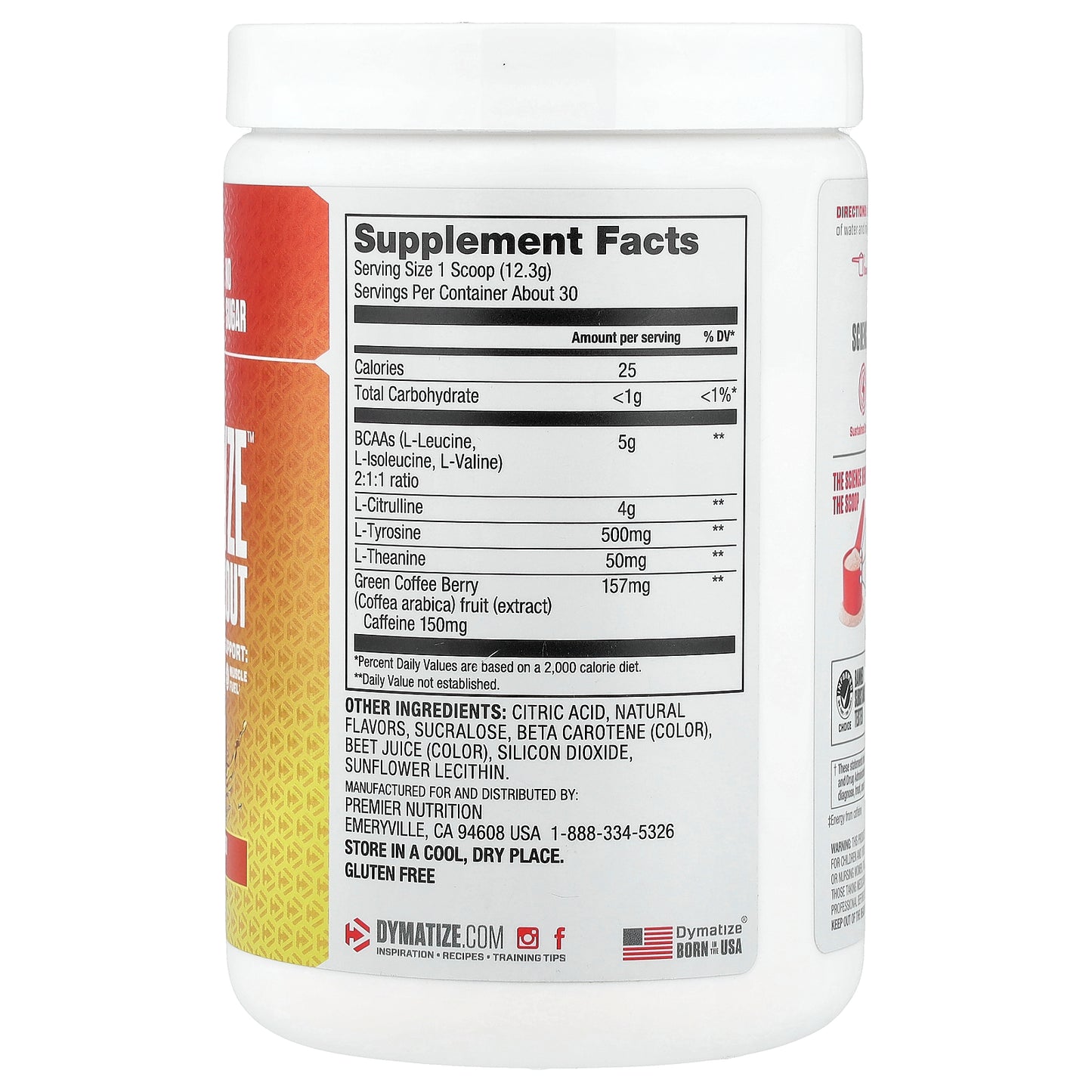 Dymatize, Energyze™ Pre-Workout, Peach Mango, 13 oz (370 g)