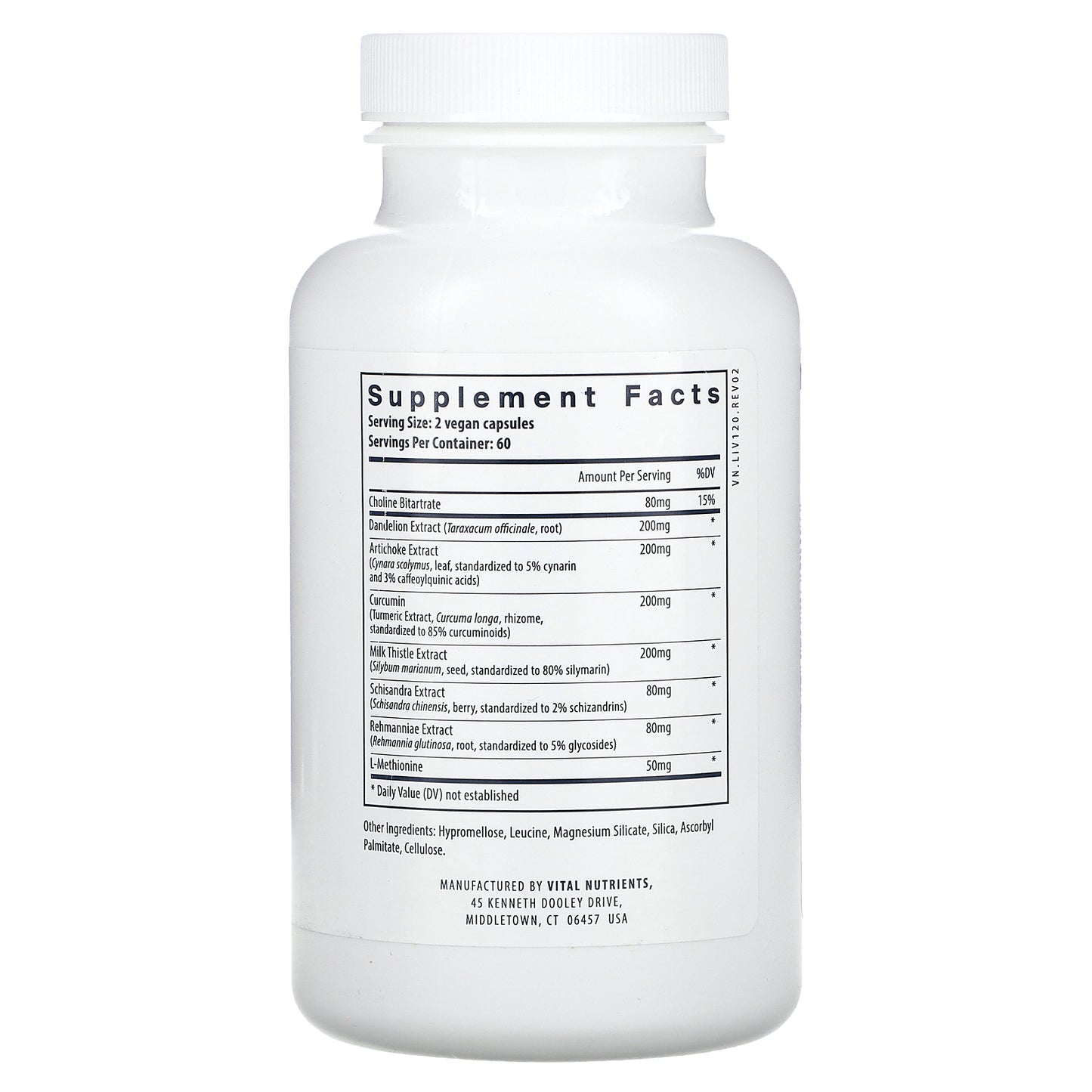 Vital Nutrients, Liver Support, 120 Vegan Capsules