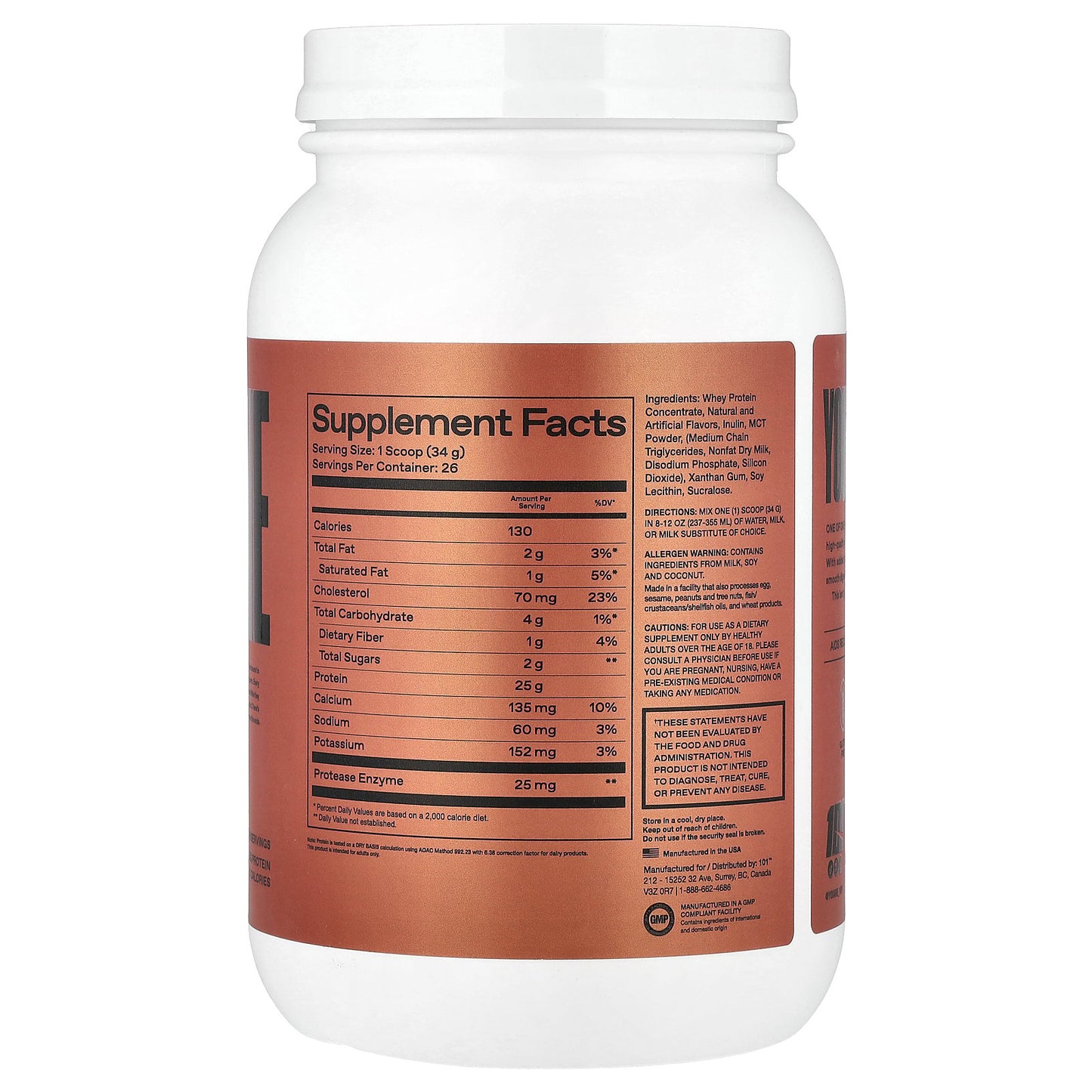 ONE OF ONE, Whey Protein, Classic Vanilla, 2 lb (908 g)