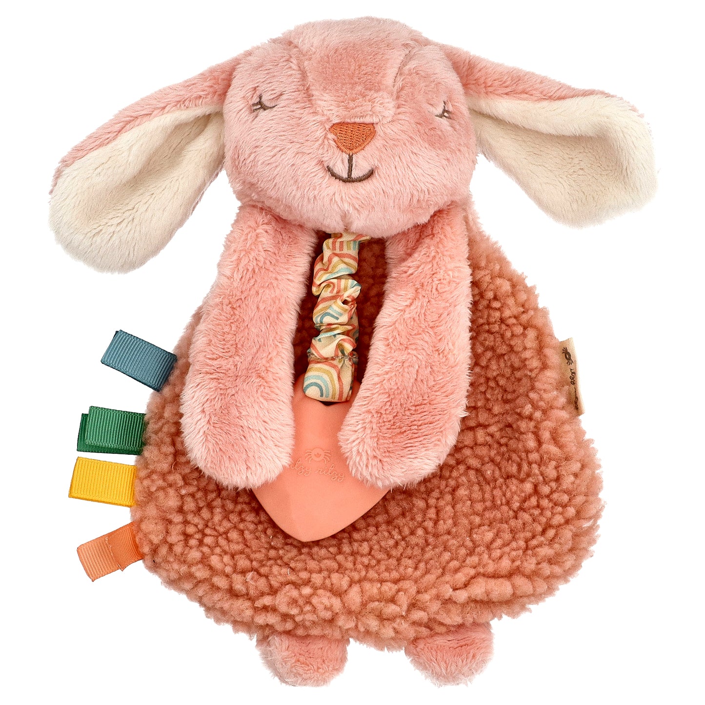 itzy ritzy, Itzy Lovey™, Plush Lovey With Silicone Teether, 0 Months+, Ana The Bunny, 1 Teether
