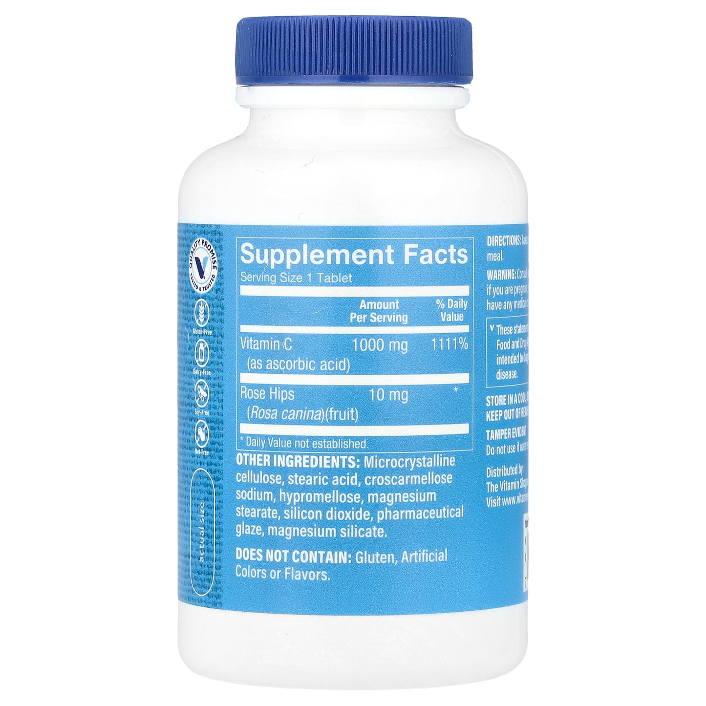 The Vitamin Shoppe, Vitamin C With Rose Hips, 100 Tablets