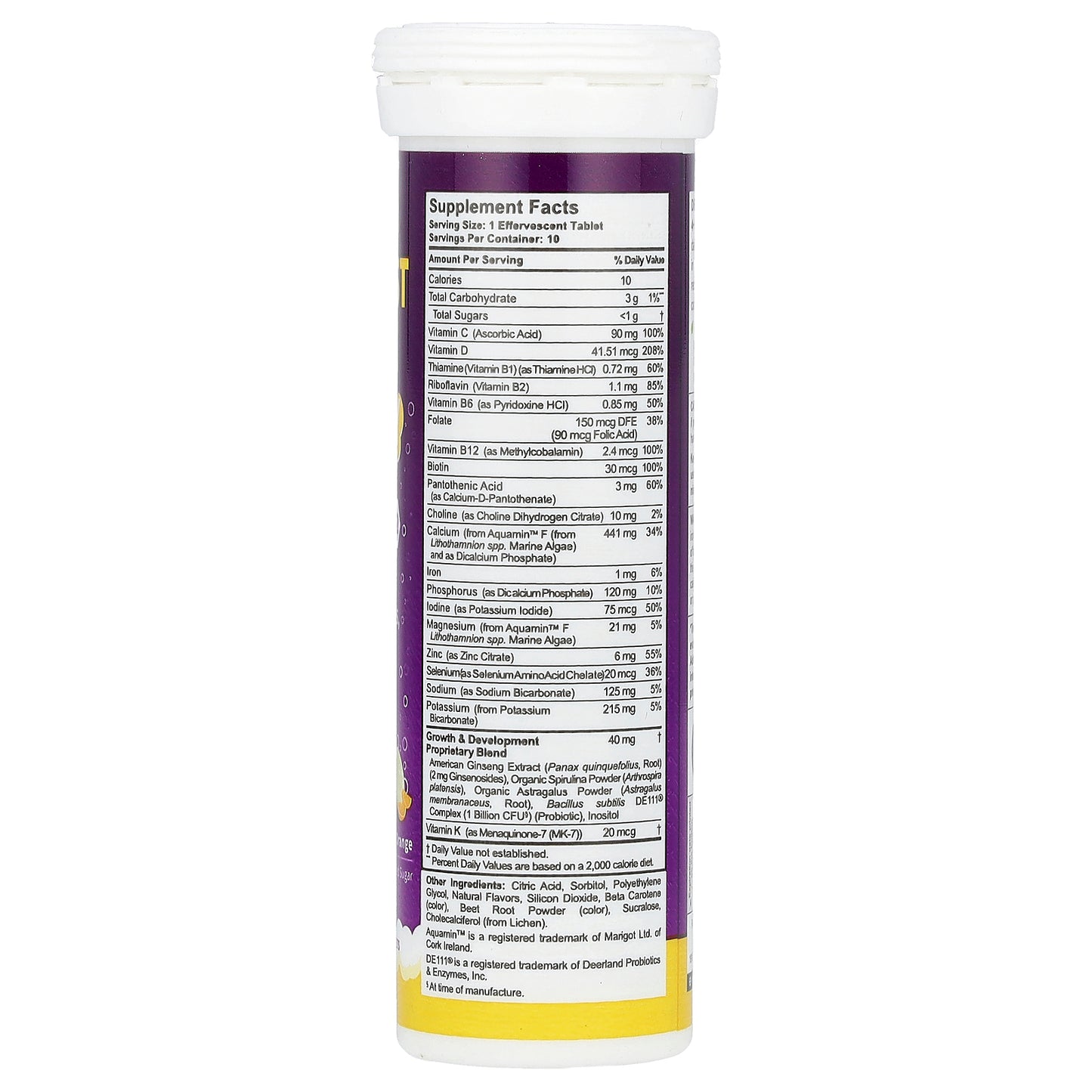 NuBest, Tall® Fizzy, Orange, 10 Effervescent Tablets