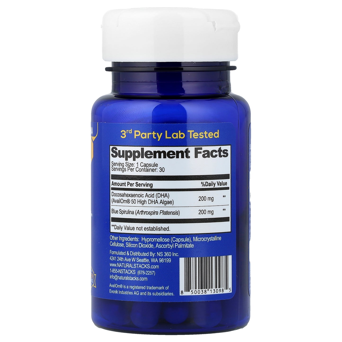 Natural Stacks, Smart Omegas™ With Blue Spirulina, 30 Vegan Capsules