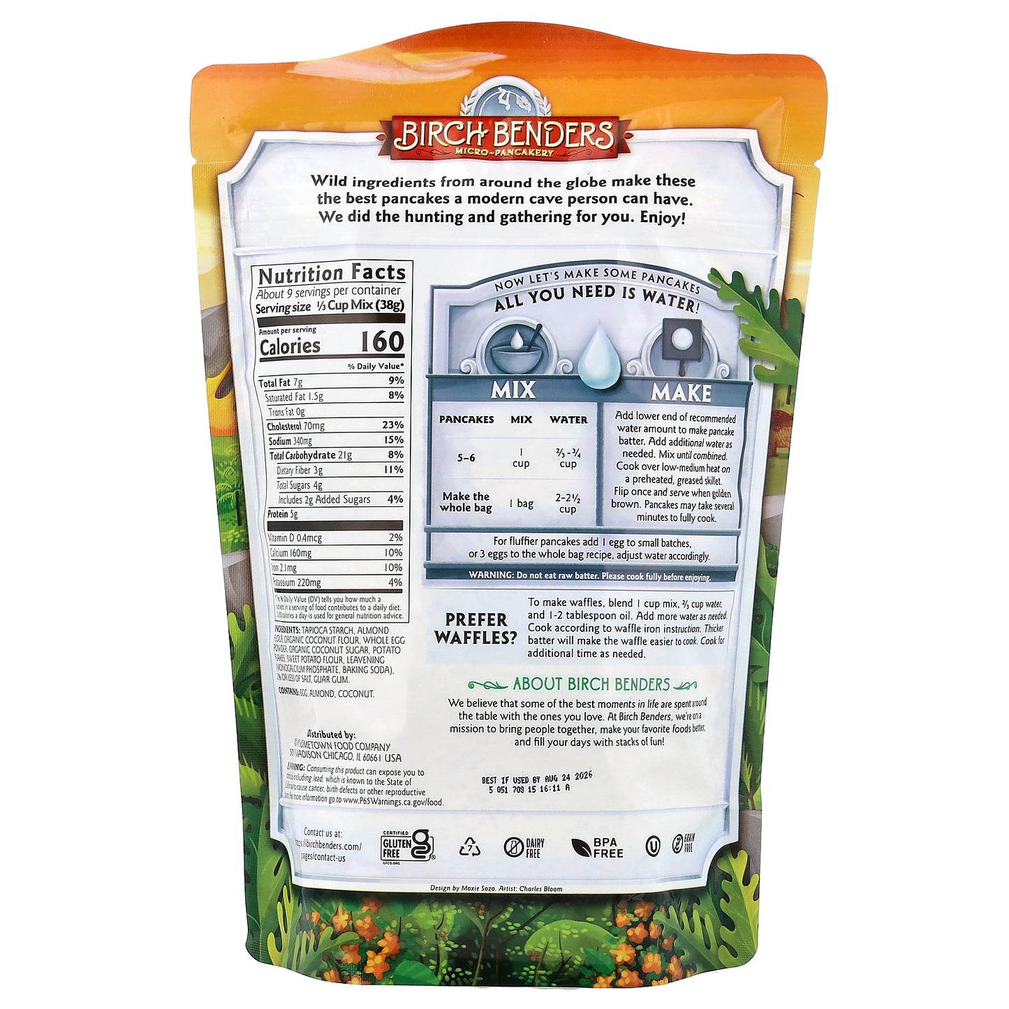 Birch Benders, Pancake & Waffle Mix, Paleo, 12 oz (340 g)