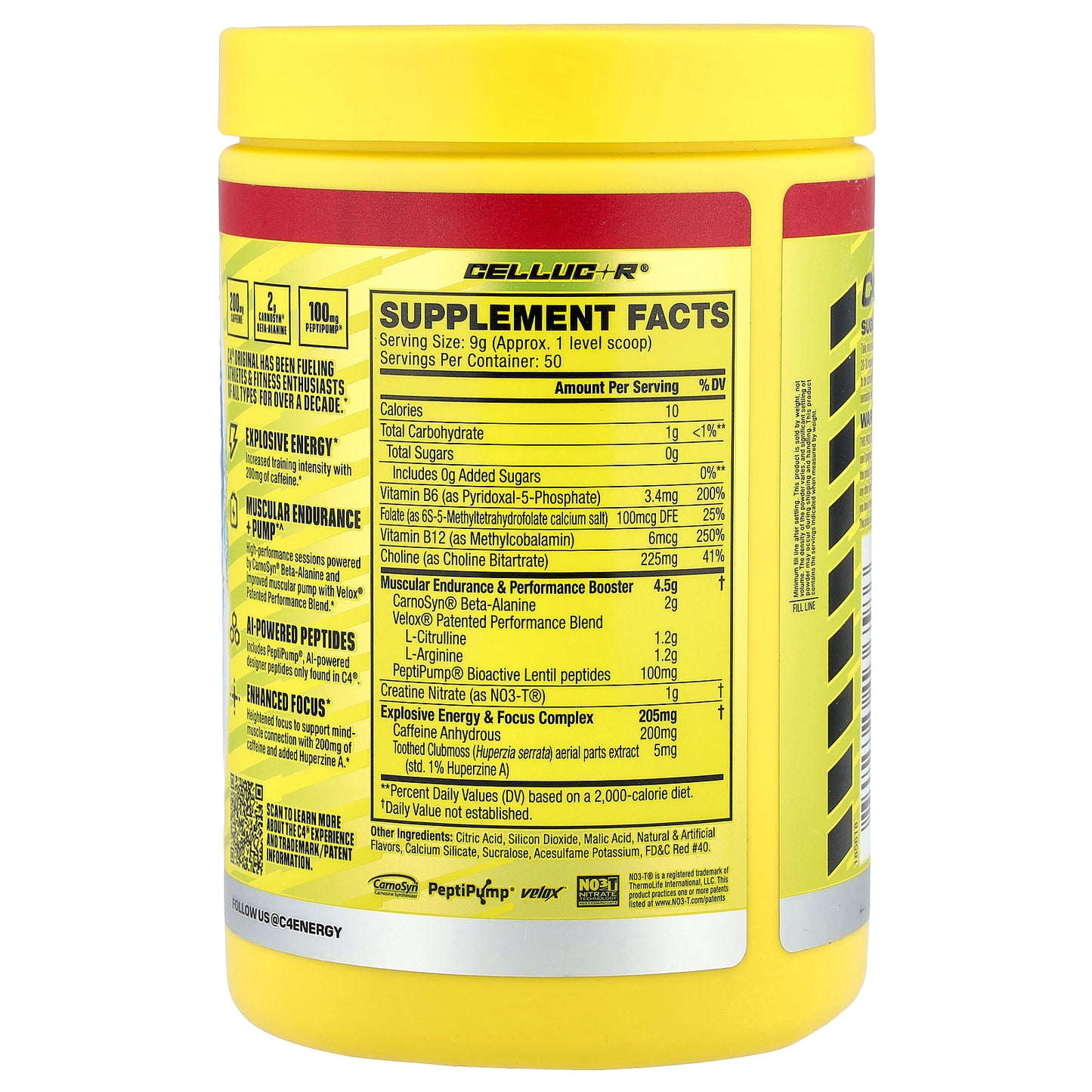 C4 / Cellucor, C4® Original, Pre-Workout, Hawaiian Punch® Fruit Juicy Red™, 15.9 oz (450 g)