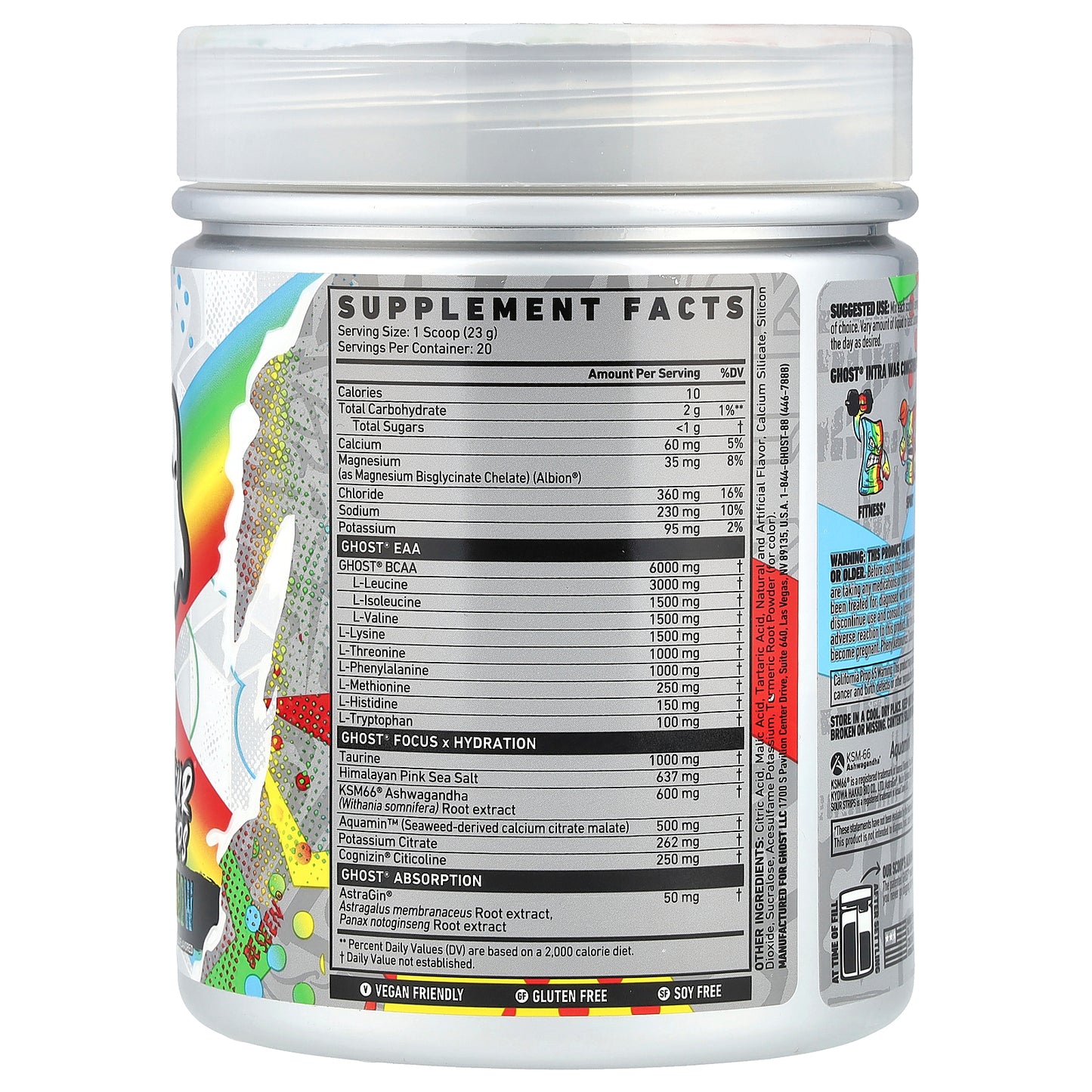 Ghost, Intra, Sour Strips Rainbow, 16.2 oz (460 g)