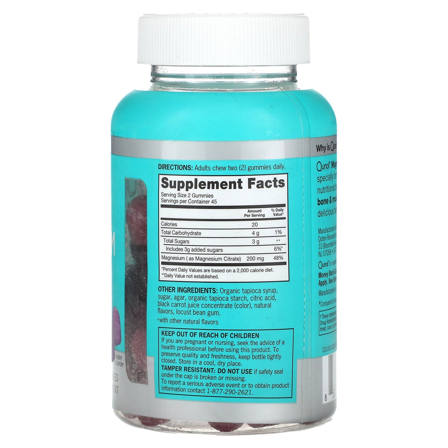 Qunol, Magnesium Gummies, Berry, 90 Gummies (100 mg per Gummy)