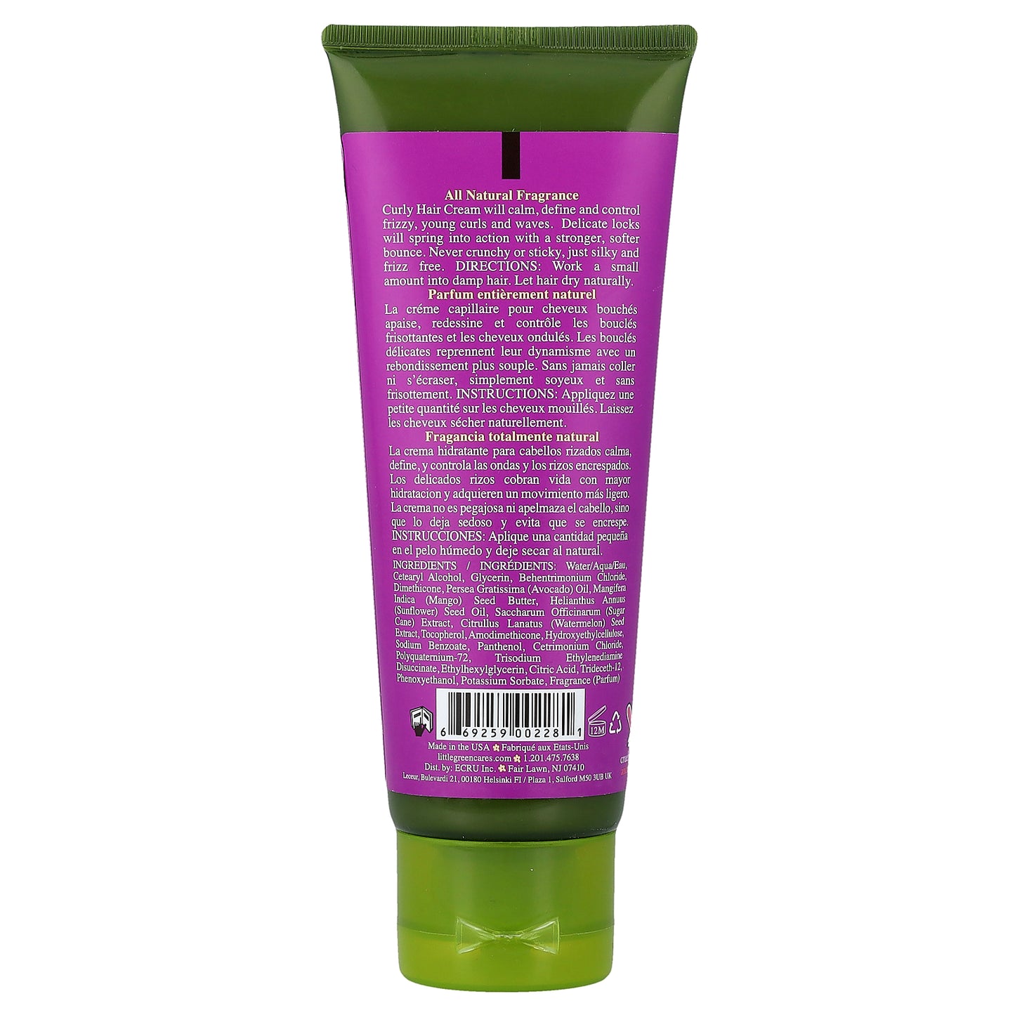 Little Green, Curly Hair Cream, 4.2 fl oz (125 ml)