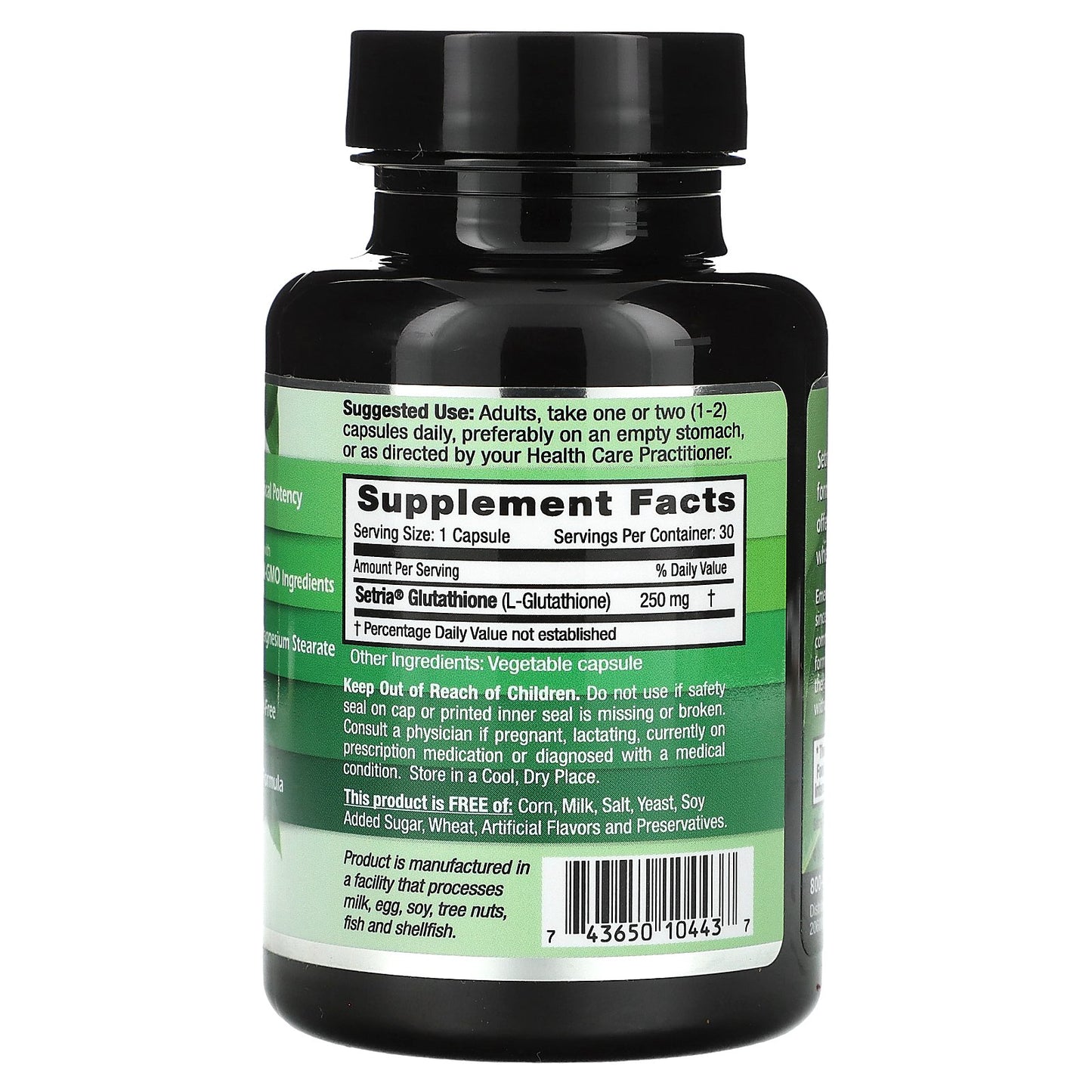 Emerald Laboratories, Setria L-Glutathione, 250 mg, 30 Vegetable Caps