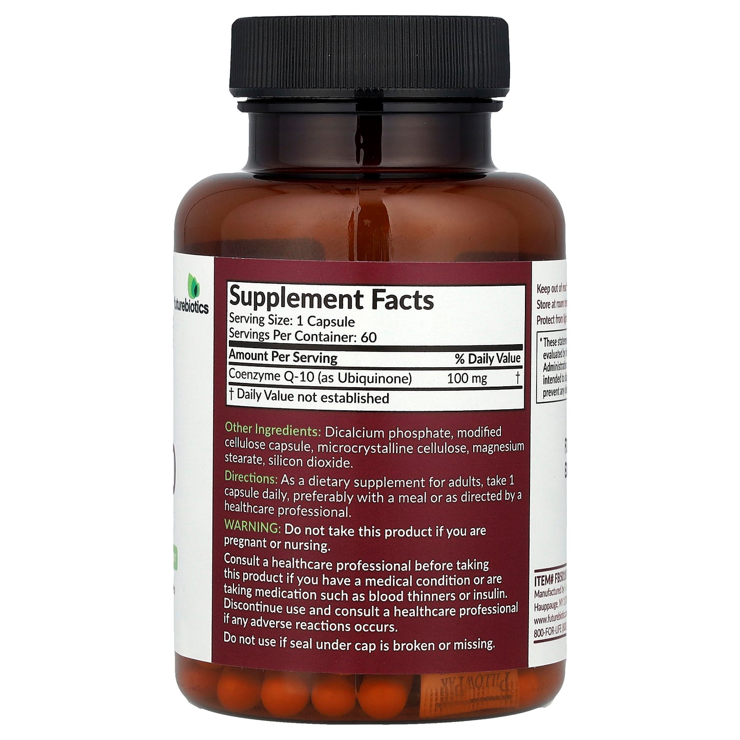 Futurebiotics, CoQ10, 100 mg, 60 Vegetarian Capsules