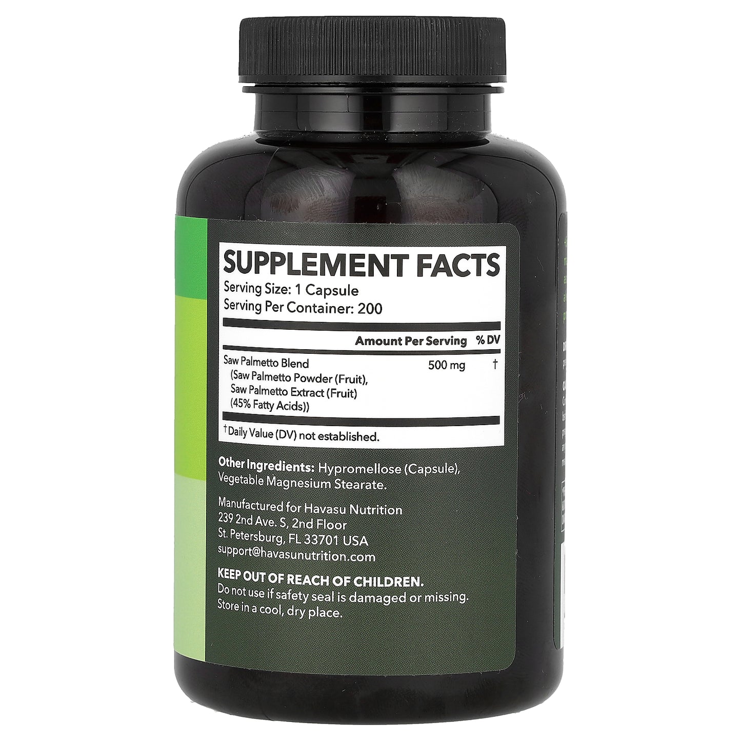 Havasu Nutrition, Saw Palmetto, Once Daily, 200 Capsules (500 mg per Capsule)
