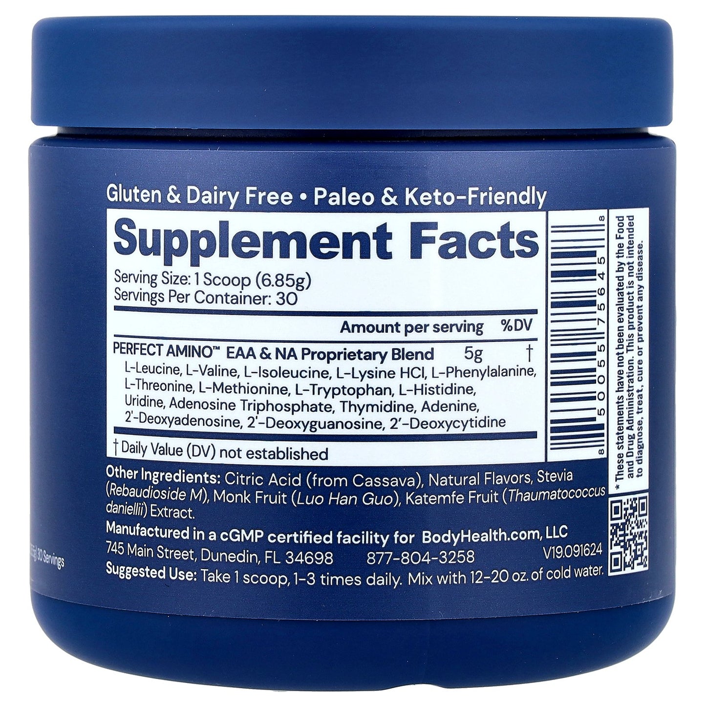 BodyHealth, Perfect Amino™, Lemon Lime, 7.25 oz (205.5 g)