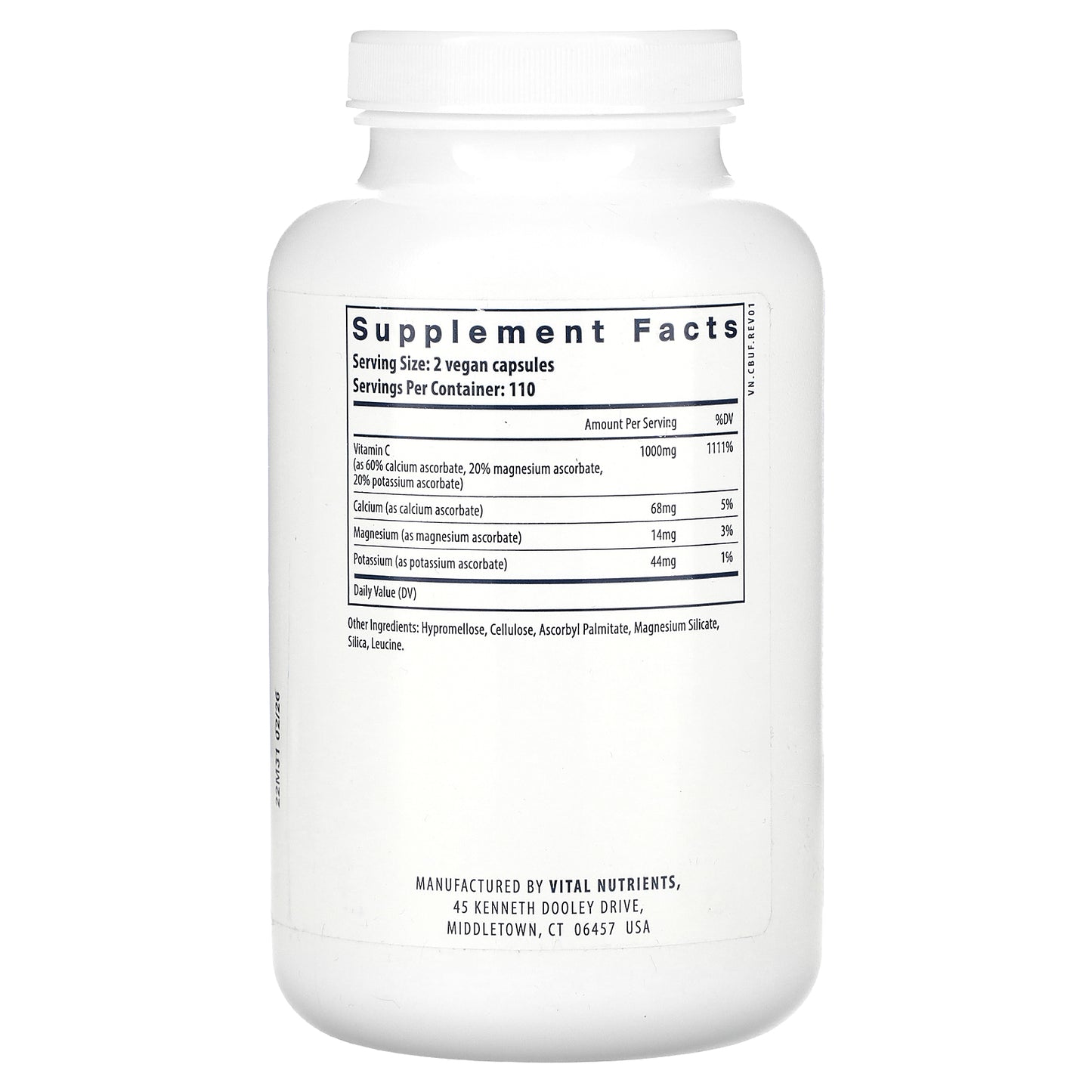 Vital Nutrients, Buffered C, 220 Vegan Capsules