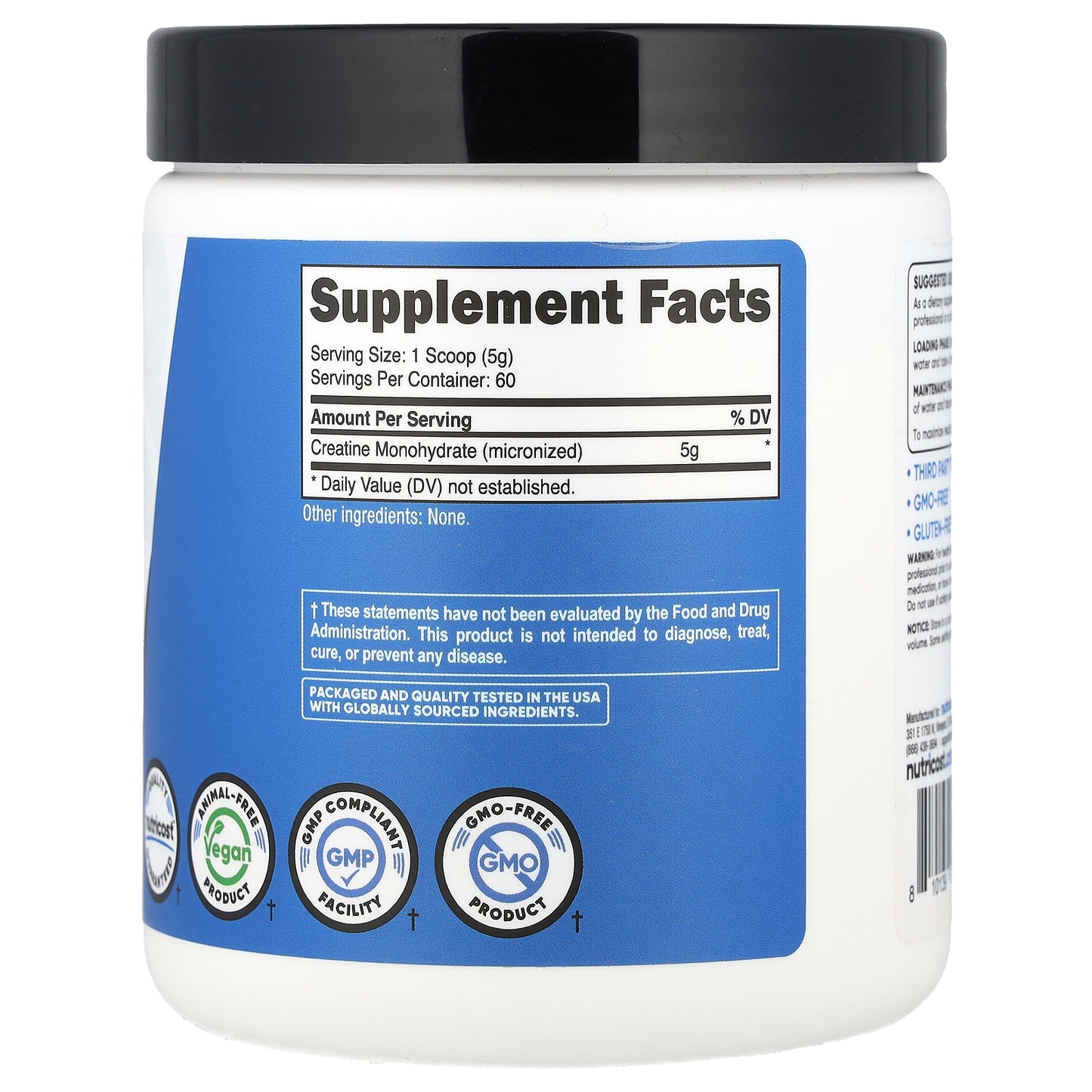 Nutricost, Performance, Creatine Monohydrate, Unflavored, 10.7 oz (300 g)