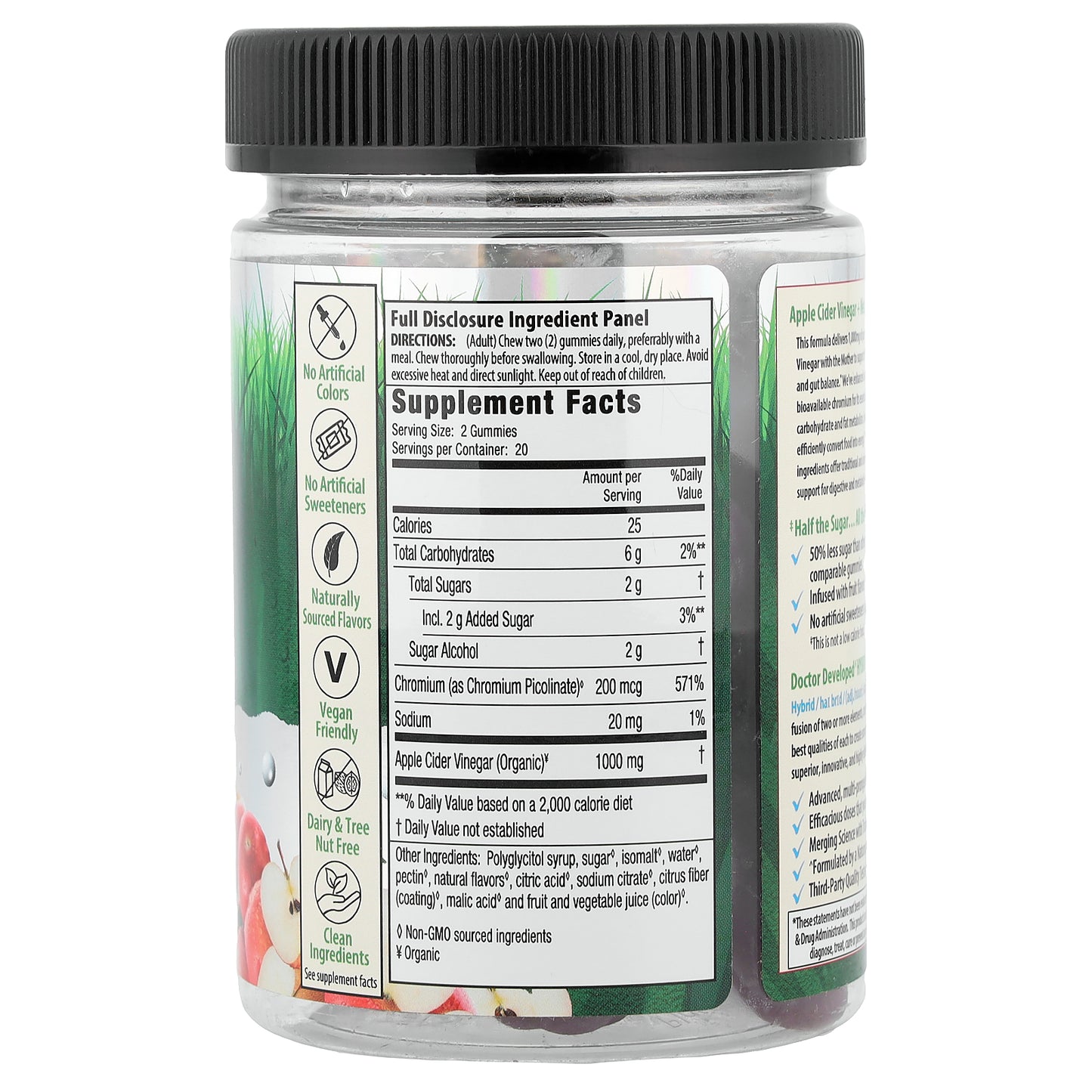 Irwin Naturals, Apple Cider Vinegar + Metabolism Gummies, Apple, 40 Gummies (500 mg per Gummy)