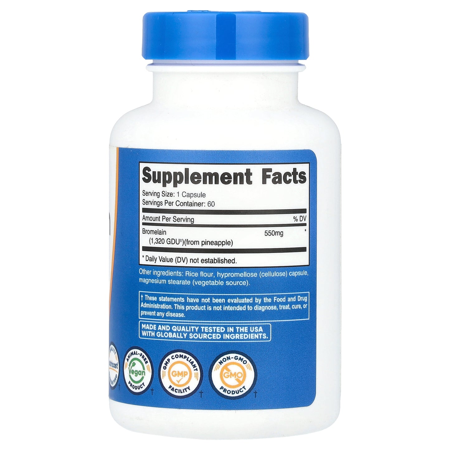 Nutricost, Bromelain, 550 mg , 60 Capsules