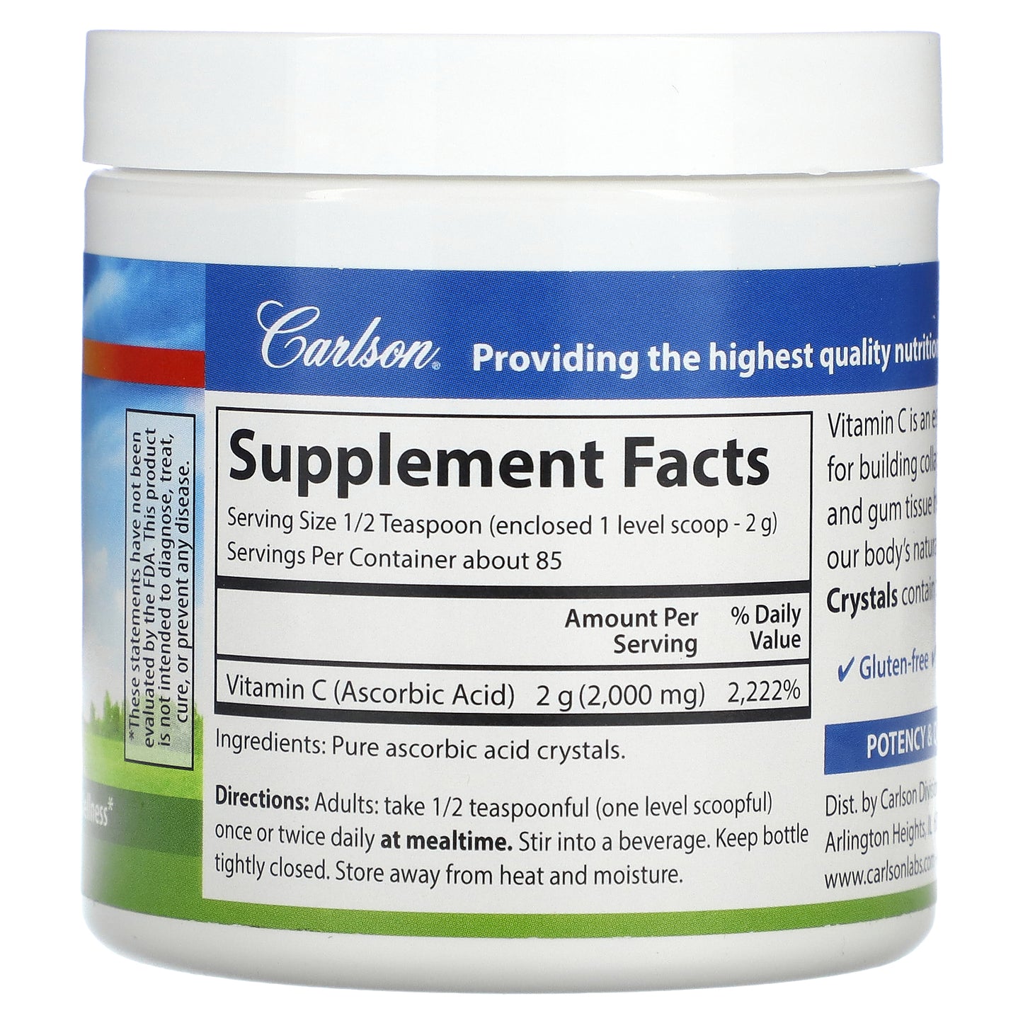 Carlson, Vitamin C Crystals, 6 oz (170 g)