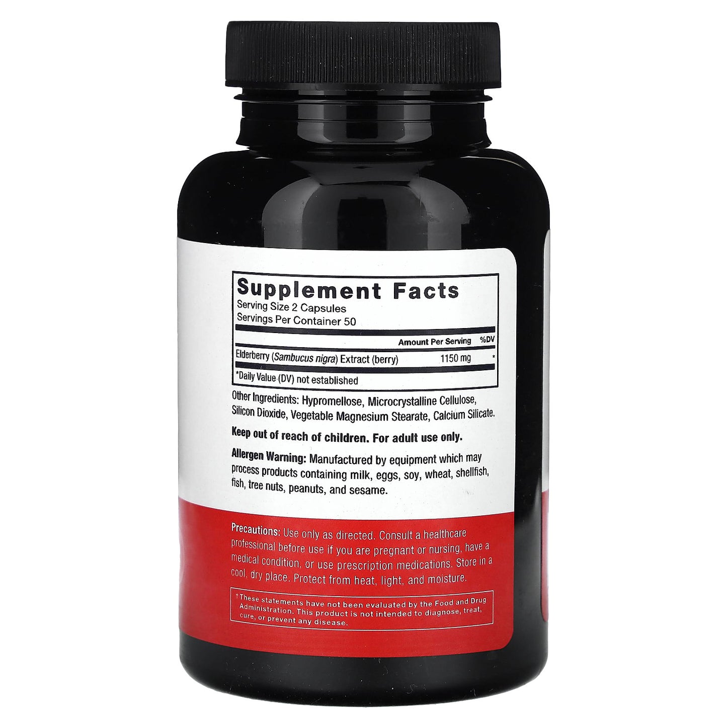 Force Factor, Elderberry, 100 Vegetable Capsules (575 mg per Capsule)