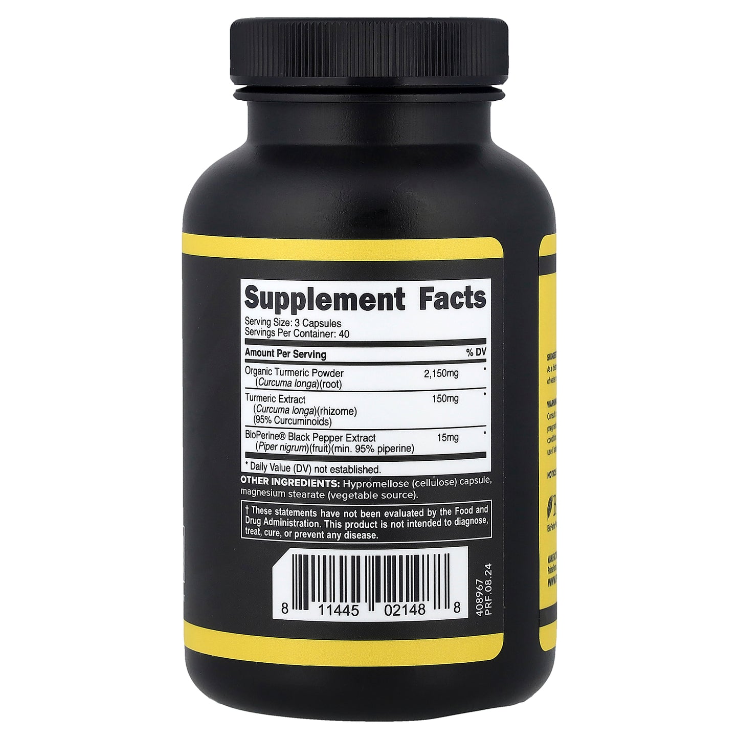 Primaforce, Turmeric with Bioperine®, 120 Capsules