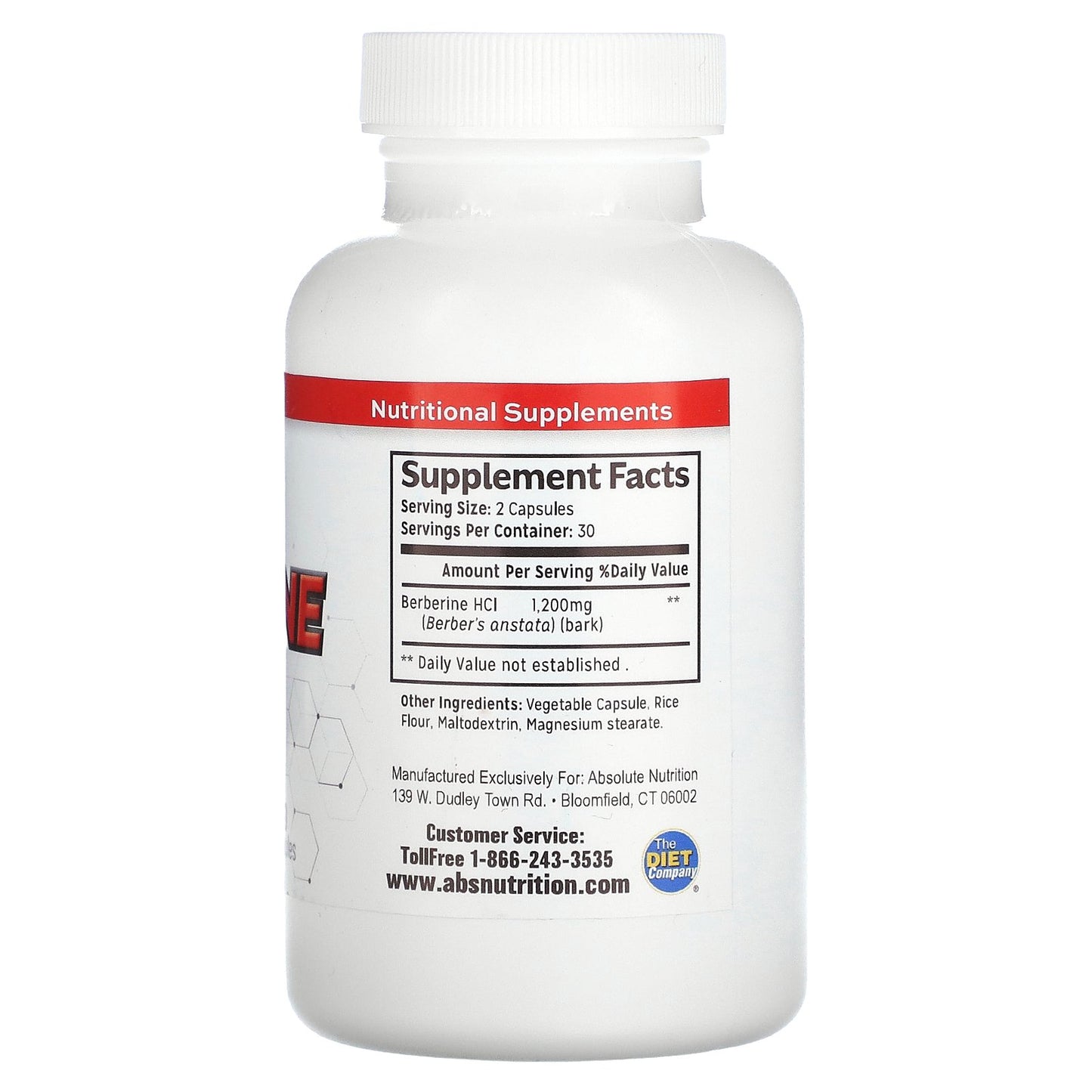 Absolute Nutrition, Berberine, 60 Capsules (600 mg Per Capsule)