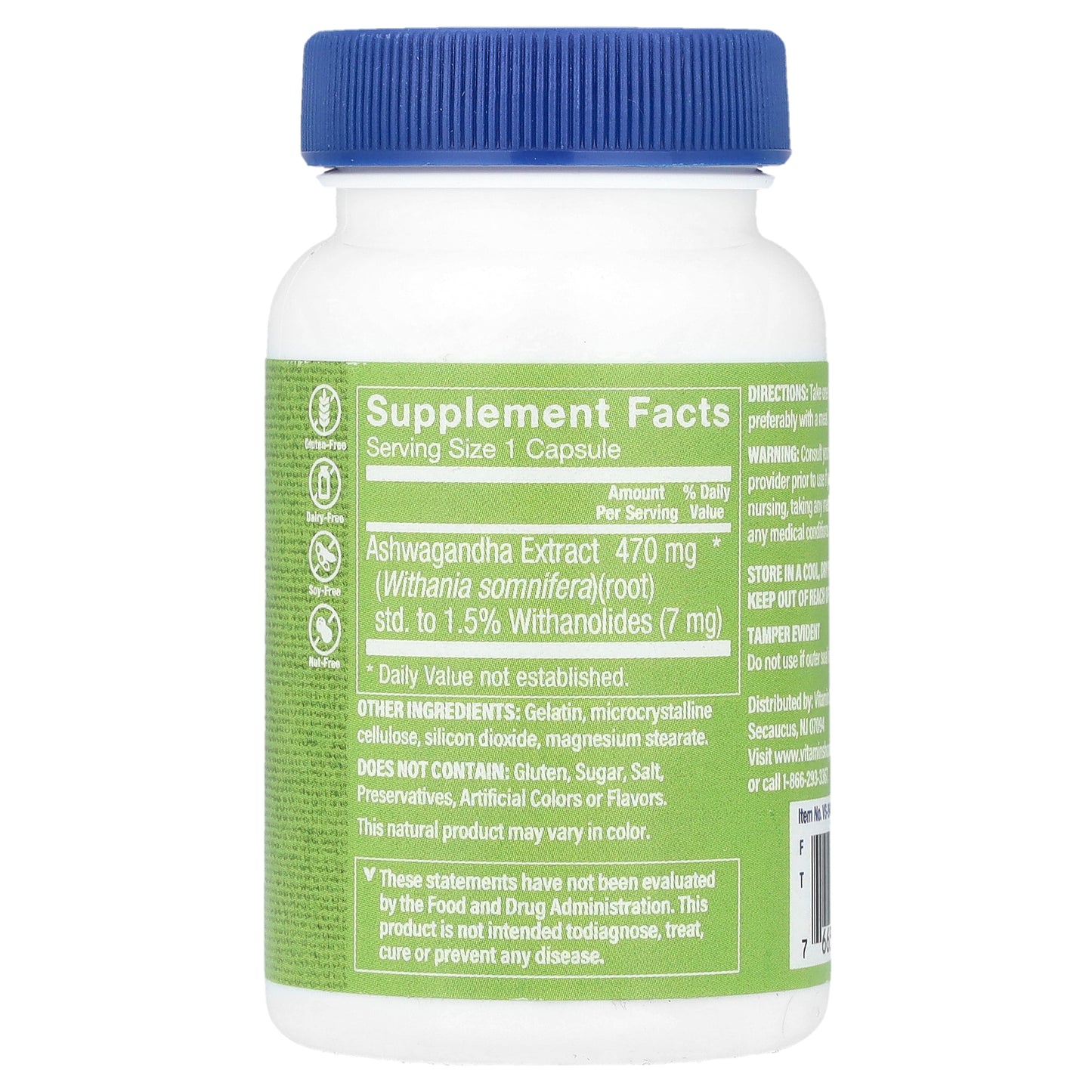 The Vitamin Shoppe, Ashwagandha Extract , 470 mg , 60 Capsules
