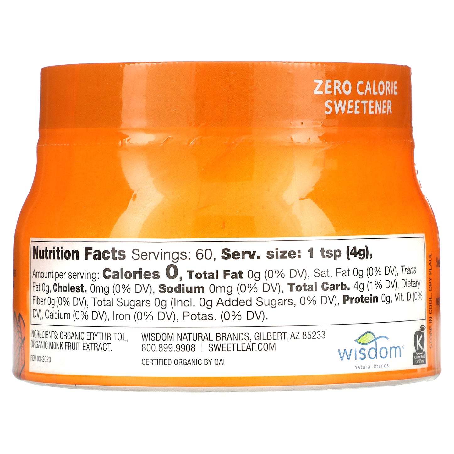 SweetLeaf Stevia, Monk Fruit, Organic Sweetener, Granular, 8.47 oz (240 g)