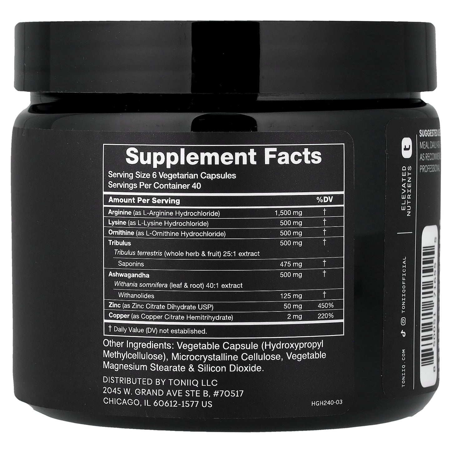 Toniiq, HGH Ultra™ 3500, 240 Capsules