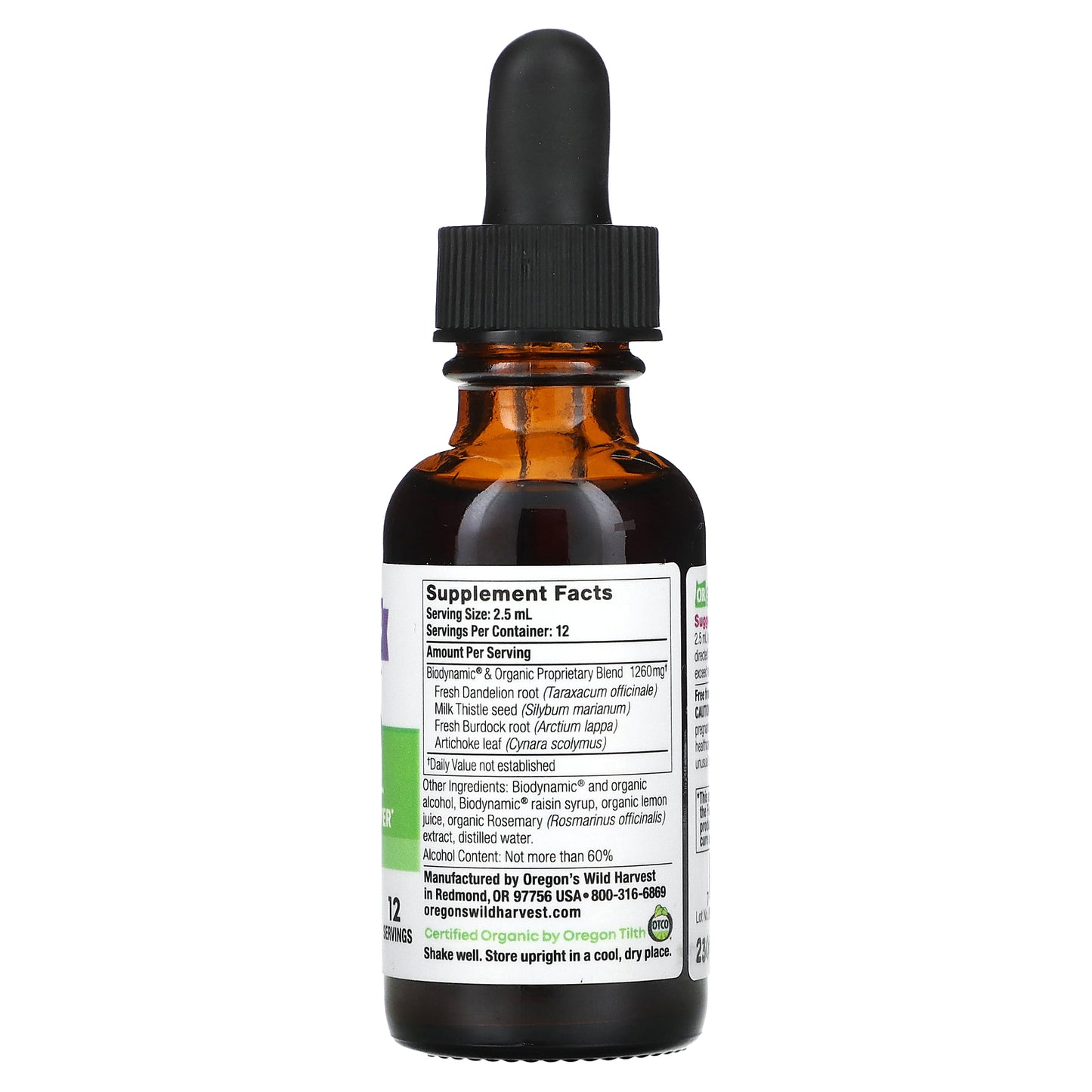 Oregon's Wild Harvest, LiverLove, Biodynamic, Lemon + Rosemary, 1 fl oz (30 ml)