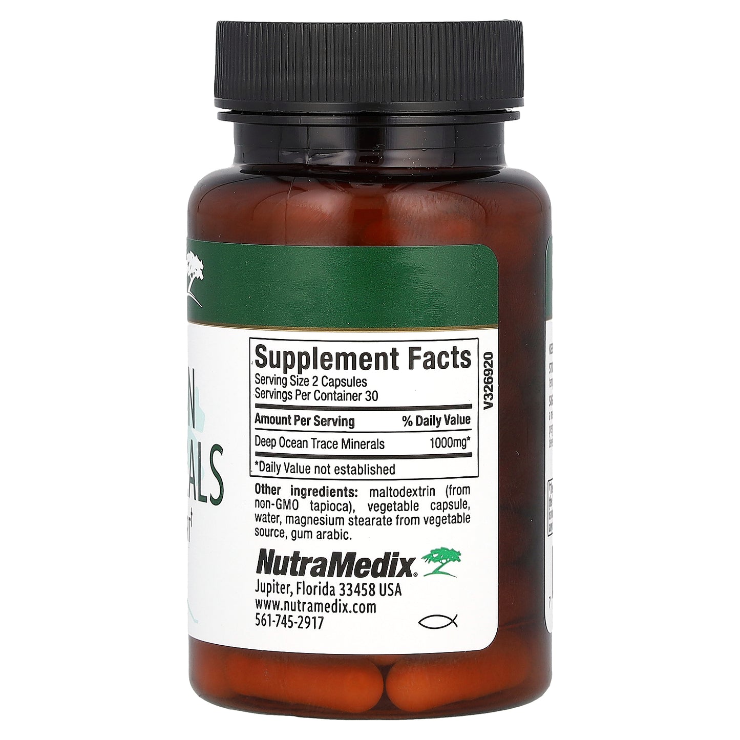 NutraMedix, Deep Ocean Trace Minerals, Energy/Vitality Support, 60 Vegetable Capsules (500 mg per Capsule)