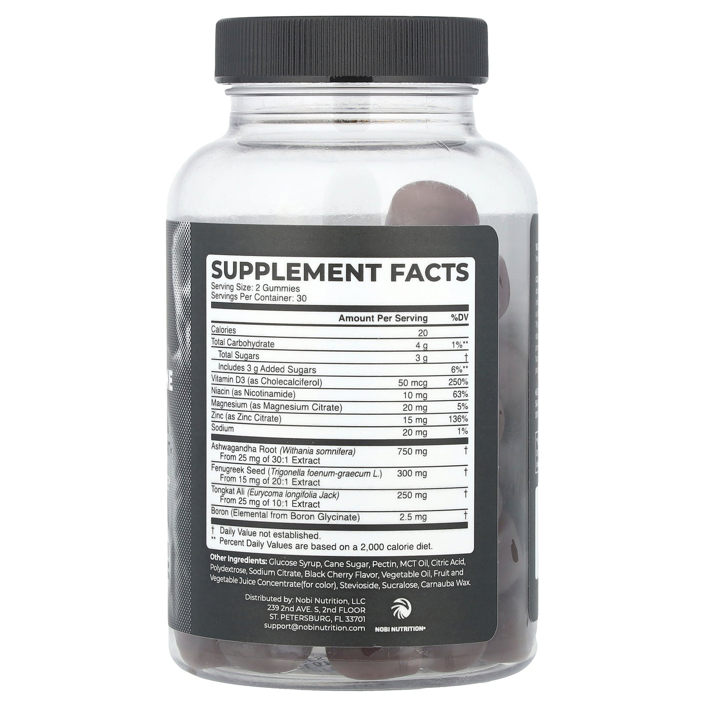 Nobi Nutrition, Premium Testosterone Gummies, 60 Gummies