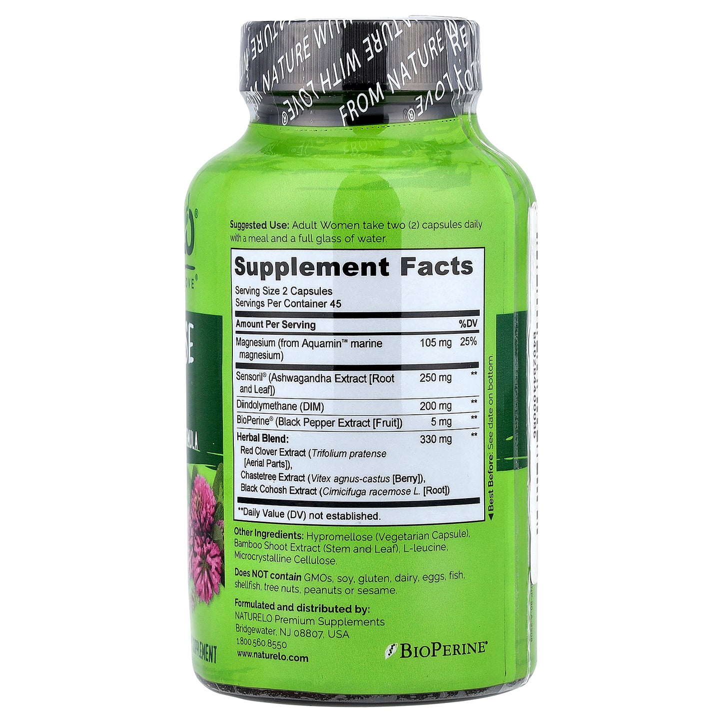 NATURELO, Menopause Support, 90 Vegetarian Capsules