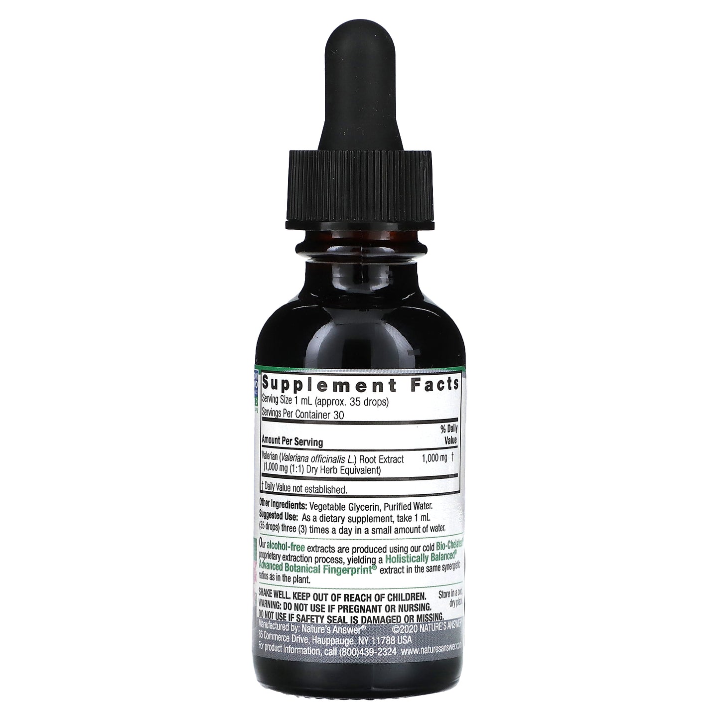 Nature's Answer, Valerian Root, Alcohol Free, 1,000 mg, 1 fl oz (30 ml)