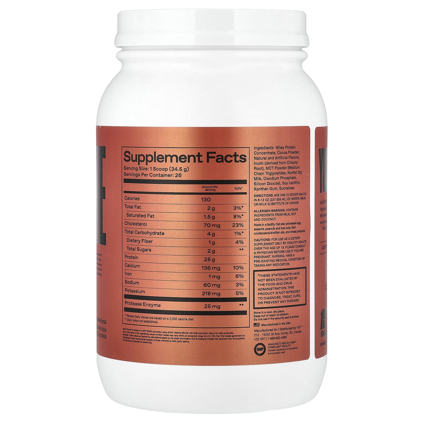 ONE OF ONE, Whey Protein, Milk Chocolate, 2 lb (908 g)