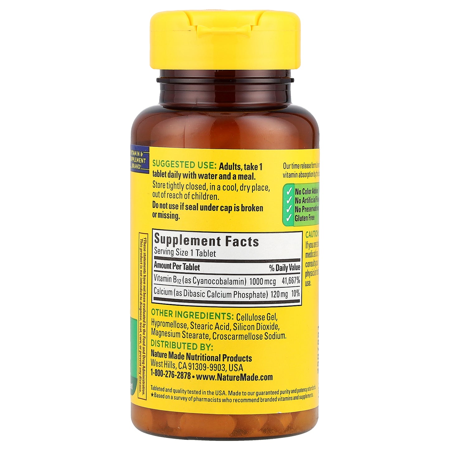 Nature Made, Vitamin B12, Time Release, 75 Tablets