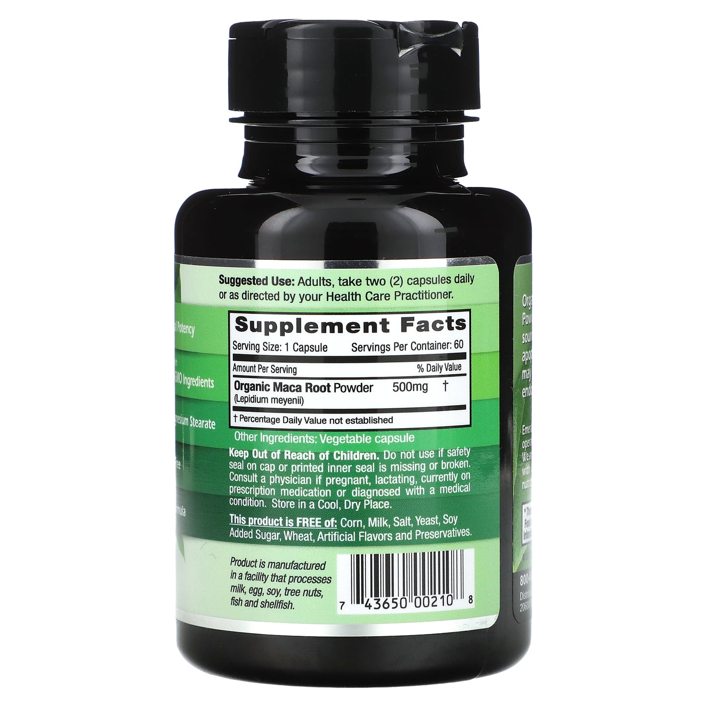 Emerald Laboratories, Maca Root, 60 Vegetable Caps (500 mg per Capsule)