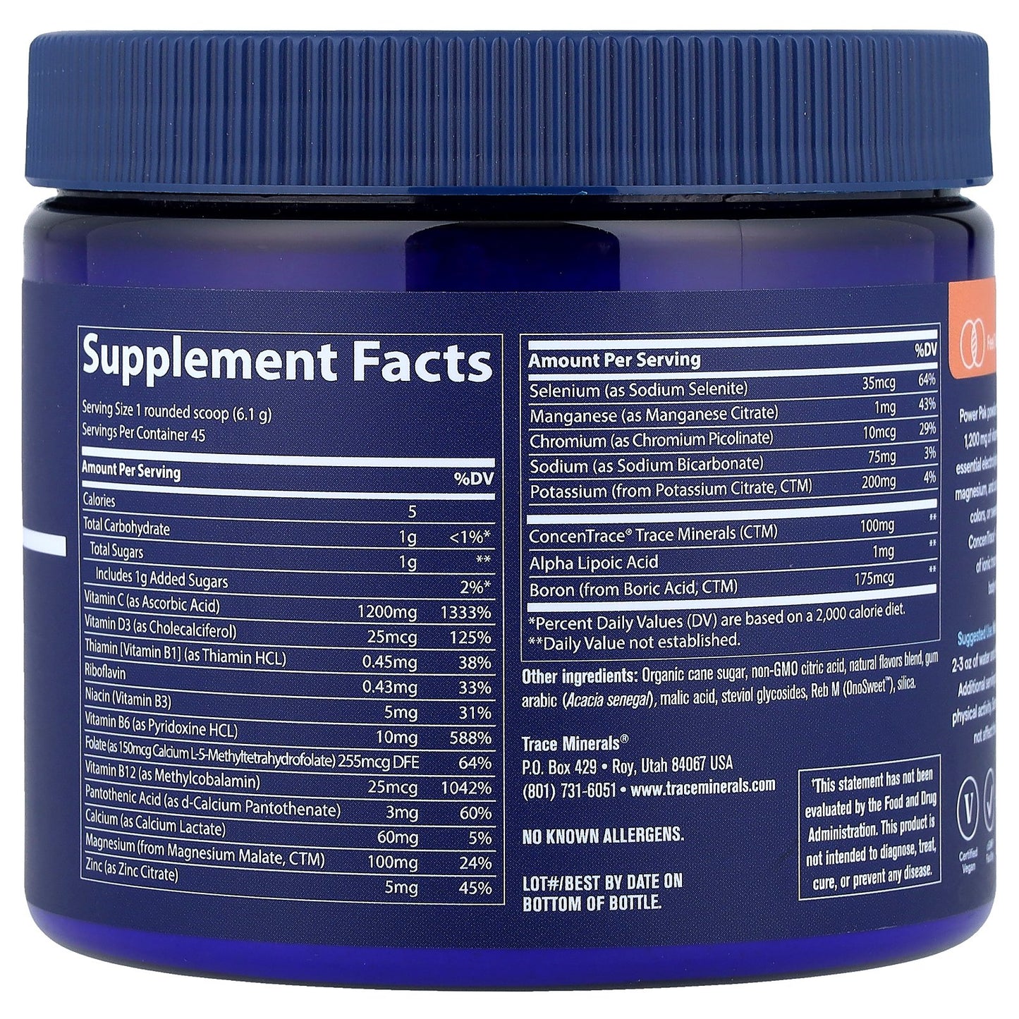 Trace, Power Pak, Lemon Lime, 9.7 oz (275 g)