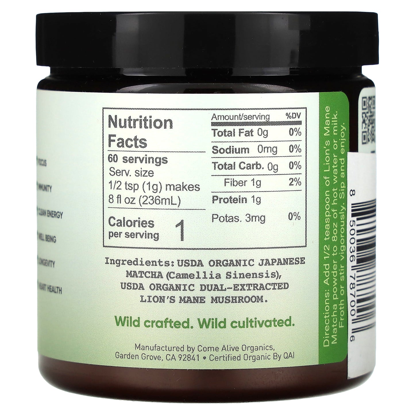 La Republica, Lion's Mane Matcha, 2.12 oz (60 g)