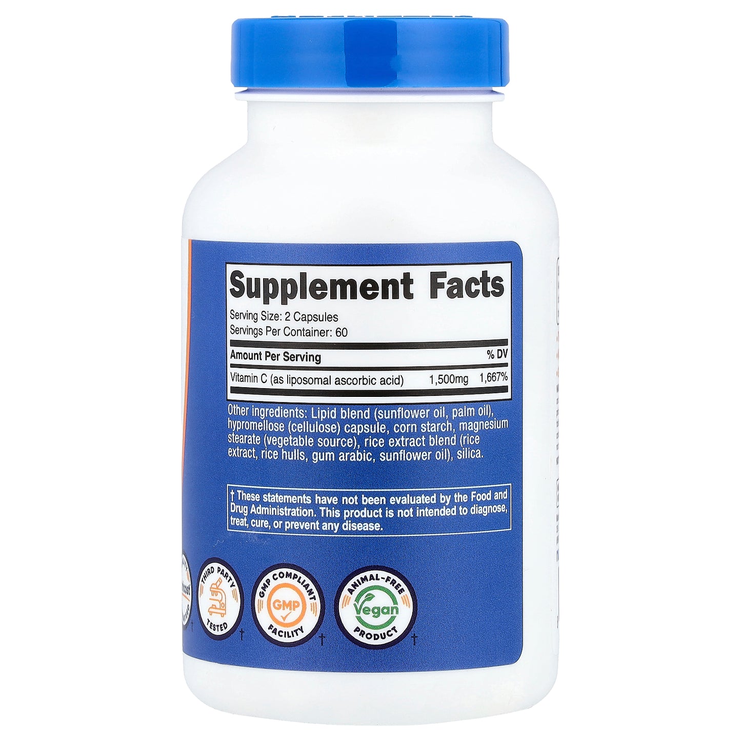 Nutricost, Liposomal Vitamin C, 120 Capsules (750 mg per Capsule)