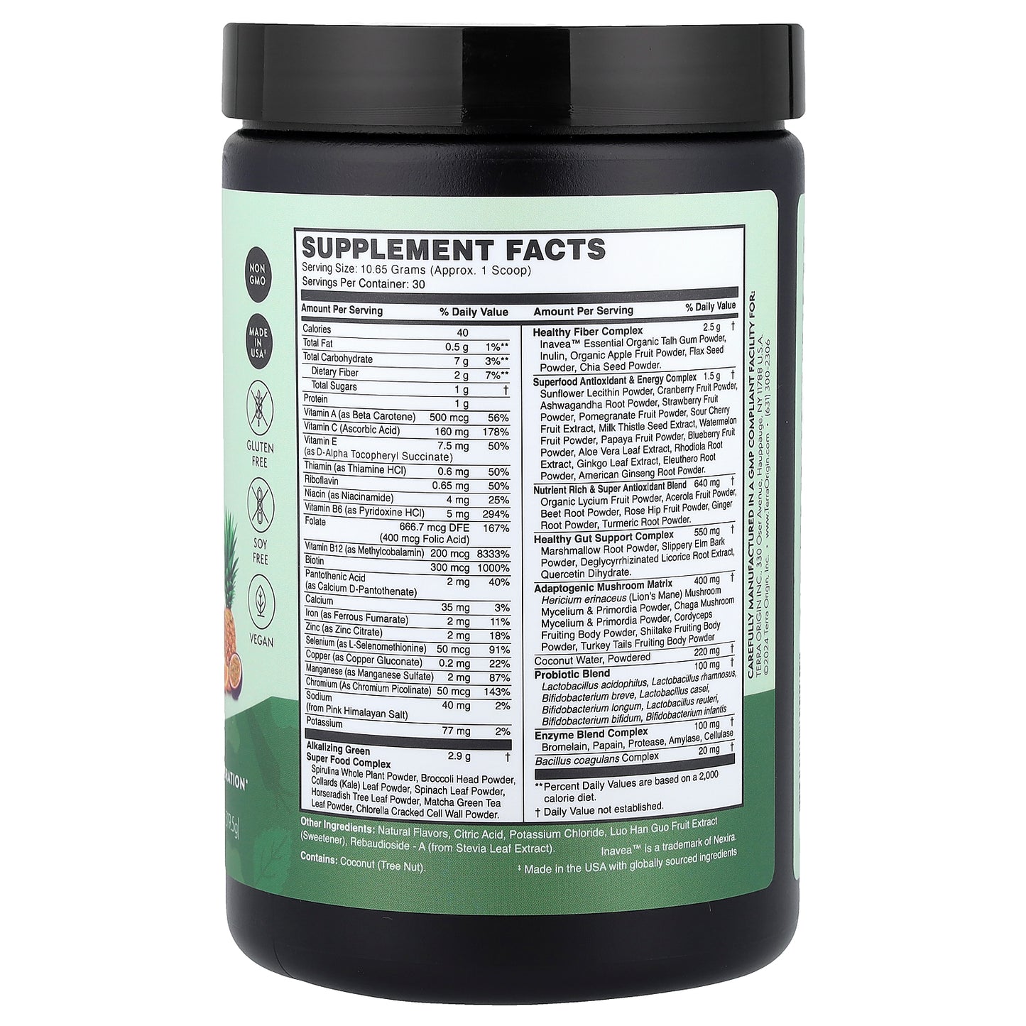 Terra Origin, Healthy Greens, Tropical Passionfruit, 11.27 oz (319.5 g)