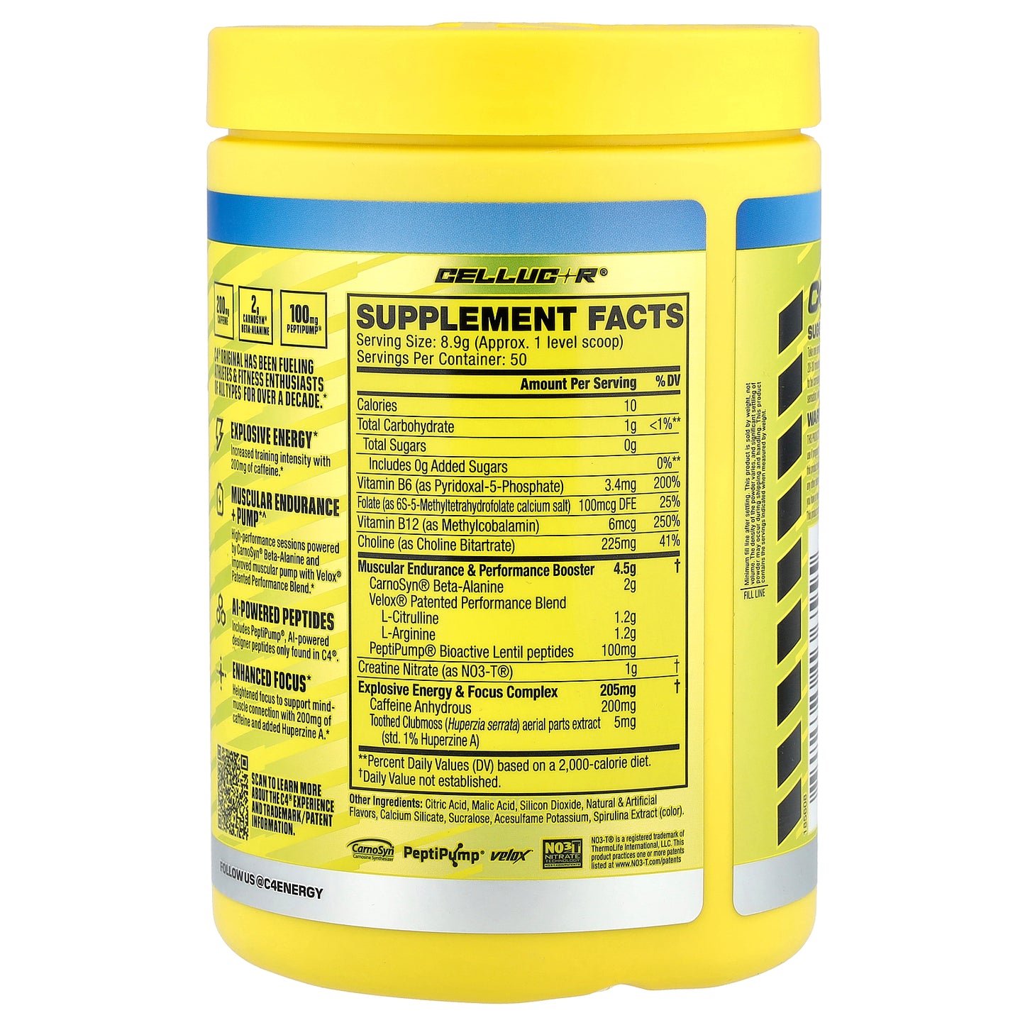 C4 / Cellucor, C4® Original, Pre-Workout, Icy Blue Razz, 15.7 oz (445 g)