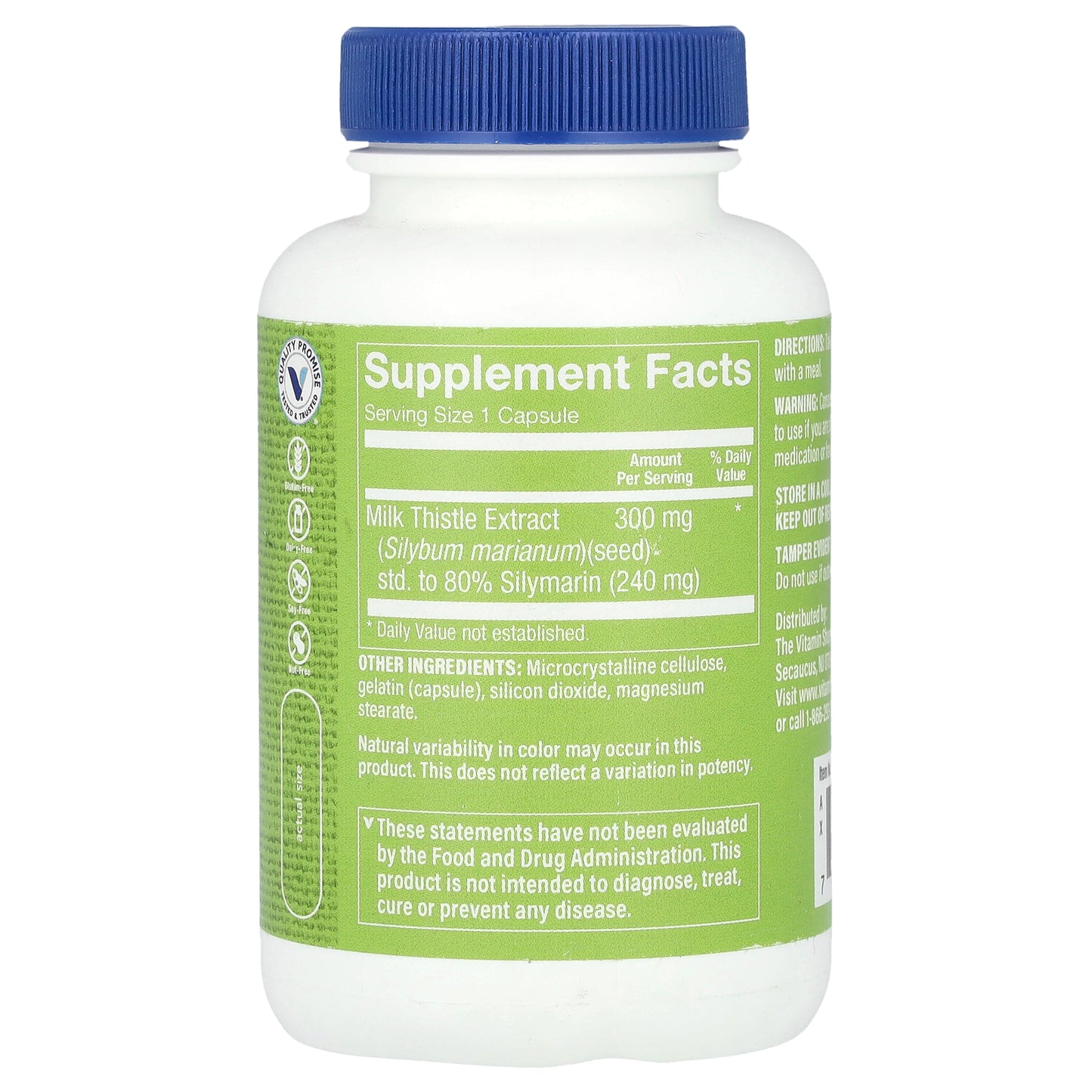 The Vitamin Shoppe, Milk Thistle Extract, 300 mg, 100 Capsules