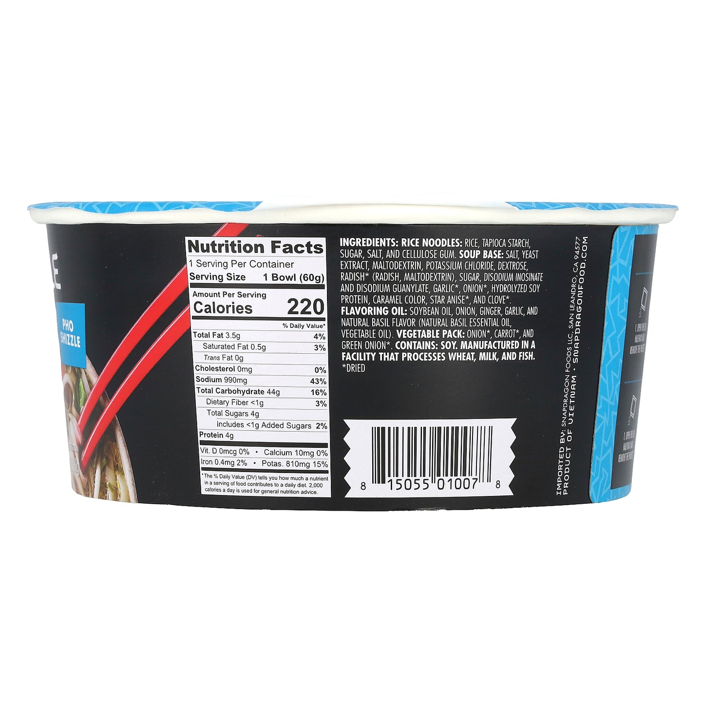 Snapdragon Foods, Vegetable Pho, 2.1 oz (60 g)