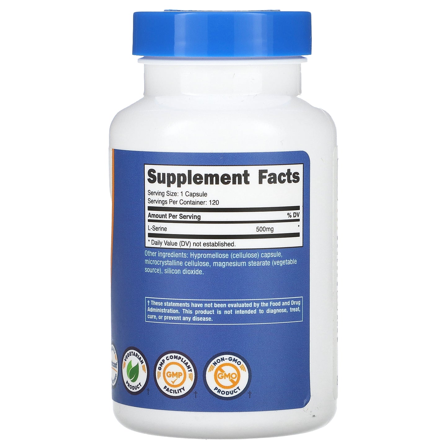 Nutricost, L-Serine, 500 mg, 120 Capsules