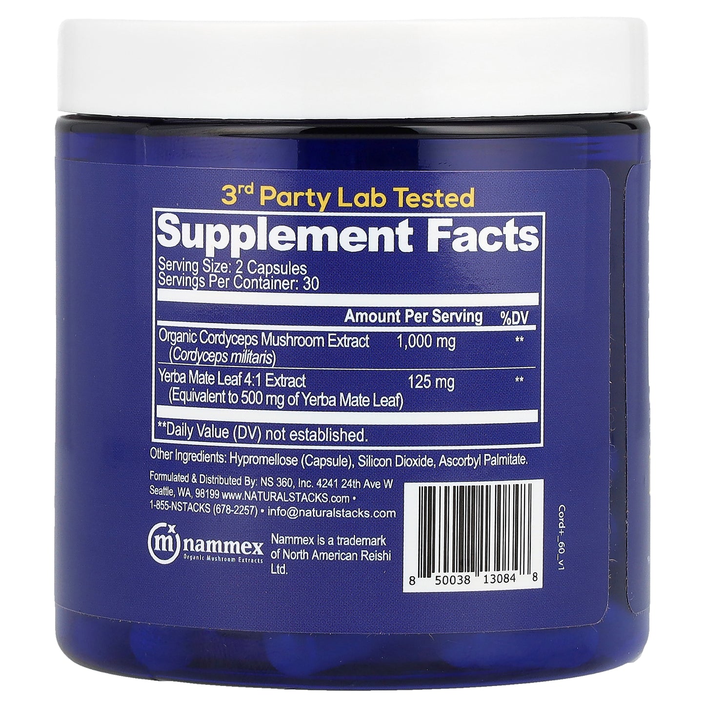 Natural Stacks, Cordyceps+, 60 Vegan Capsules